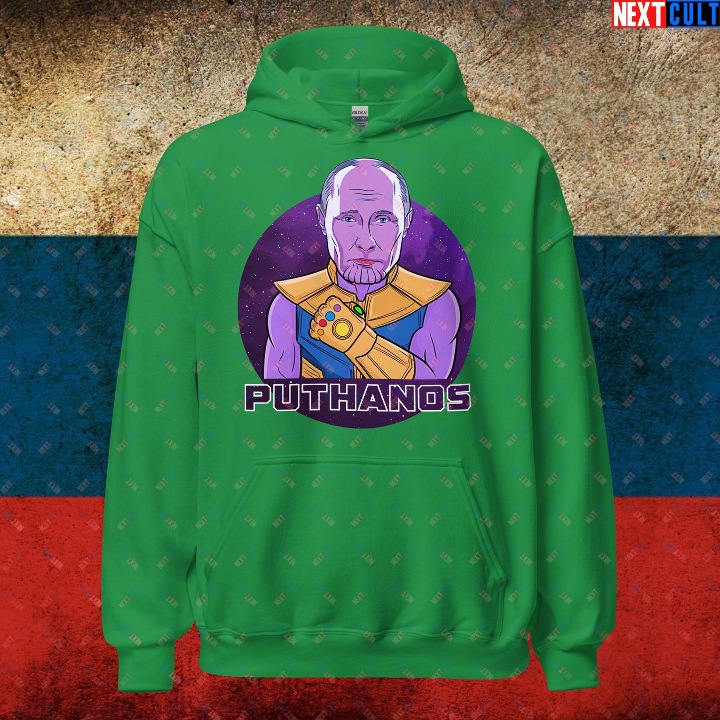 Anti Vladimir Putin Thanos Unisex Hoodie Irish Green Hoodies Politics Vladimir Putin Next Cult Brand