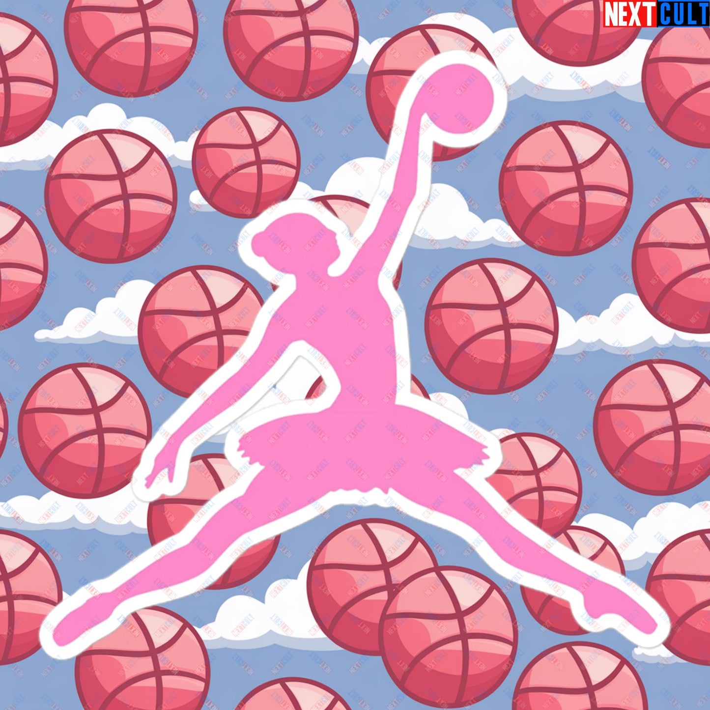 BALLERina Girl's Basketball Ballet Air Ballerina Women's Basketball Bubble-free stickers Next Cult Brand