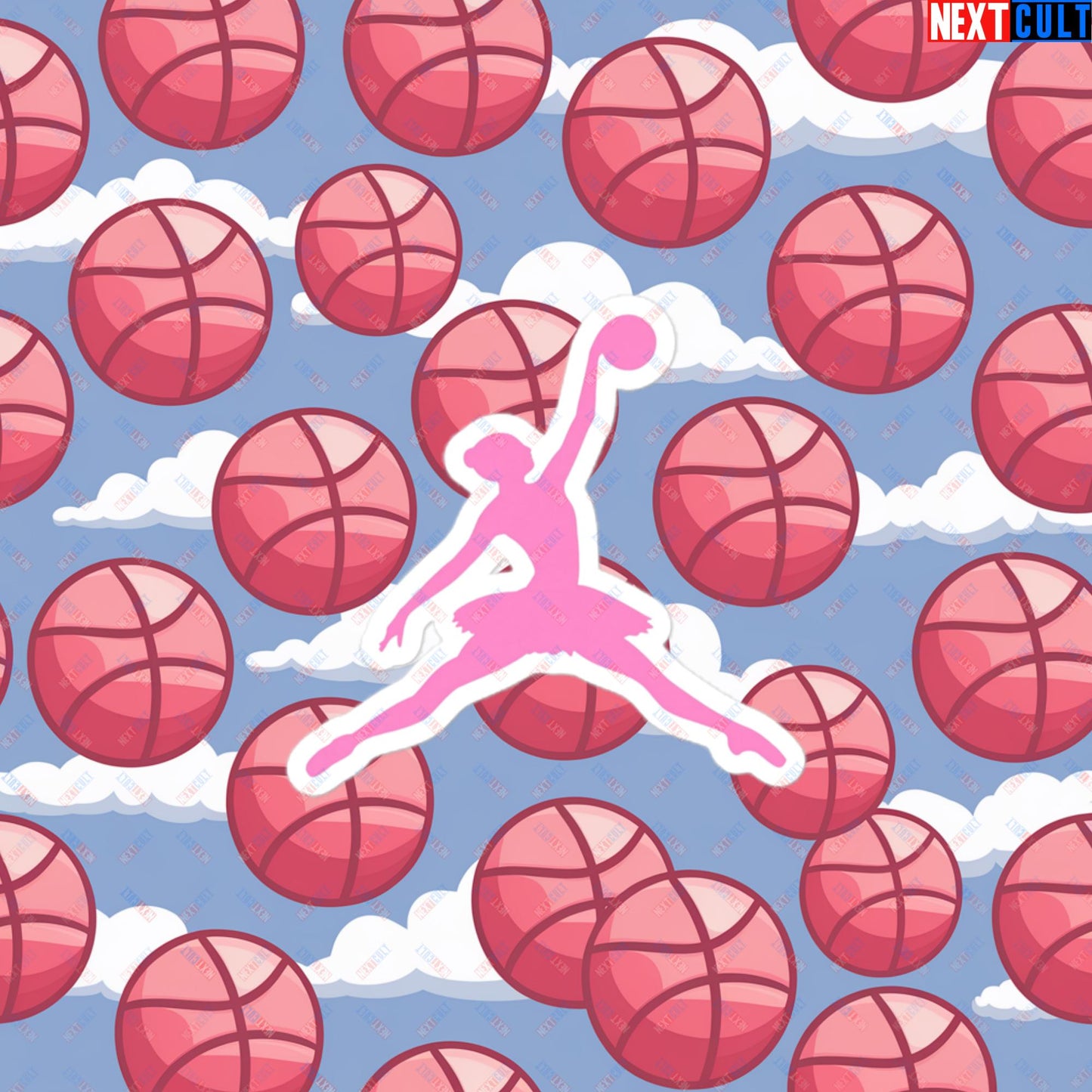 BALLERina Girl's Basketball Ballet Air Ballerina Women's Basketball Bubble-free stickers Next Cult Brand