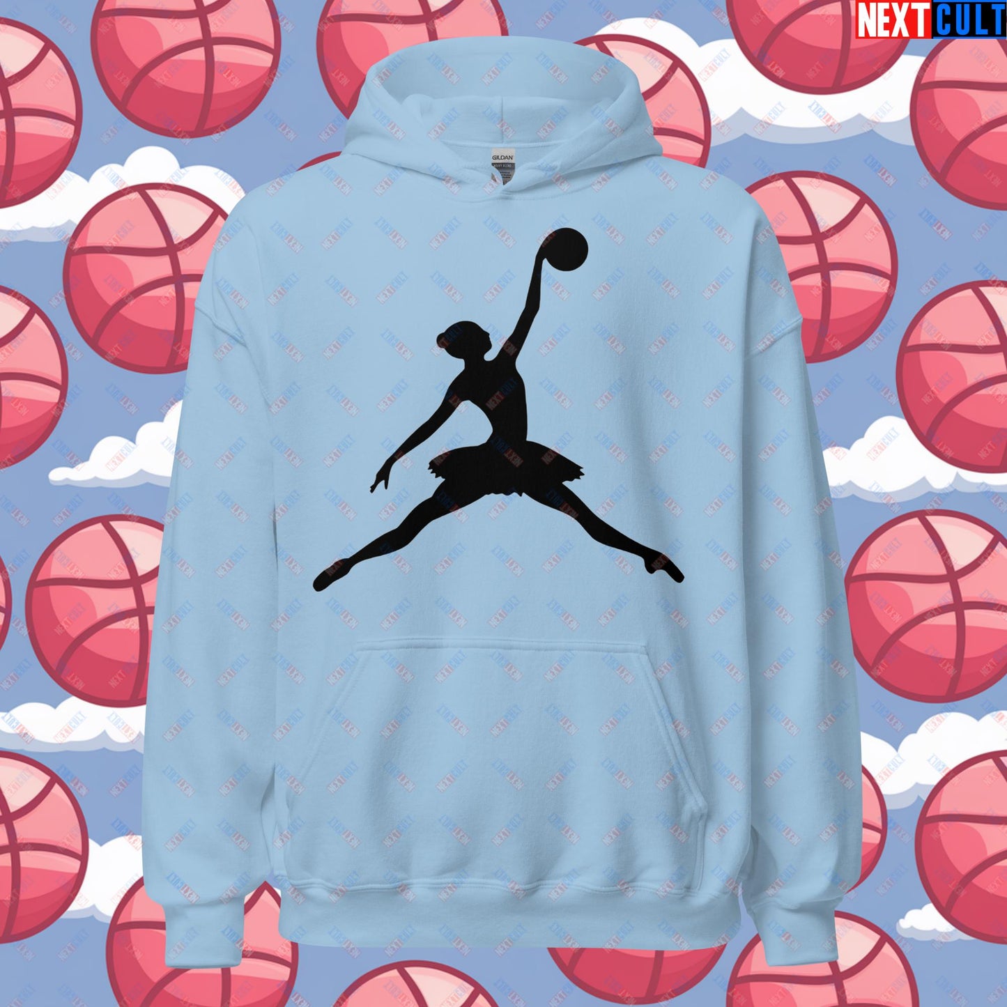 BALLERina Girl's Basketball Ballet Air Ballerina Women's Basketball Cute Unisex Hoodie Next Cult Brand