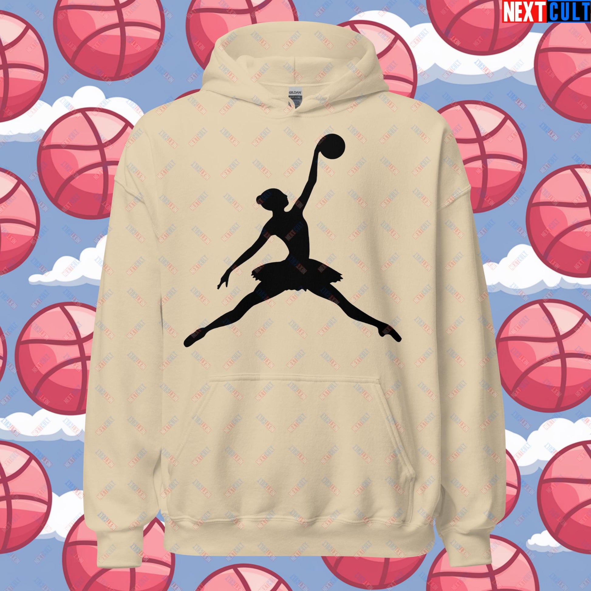 BALLERina Girl's Basketball Ballet Air Ballerina Women's Basketball Cute Unisex Hoodie Sand Hoodies Basketball WNBA Next Cult Brand