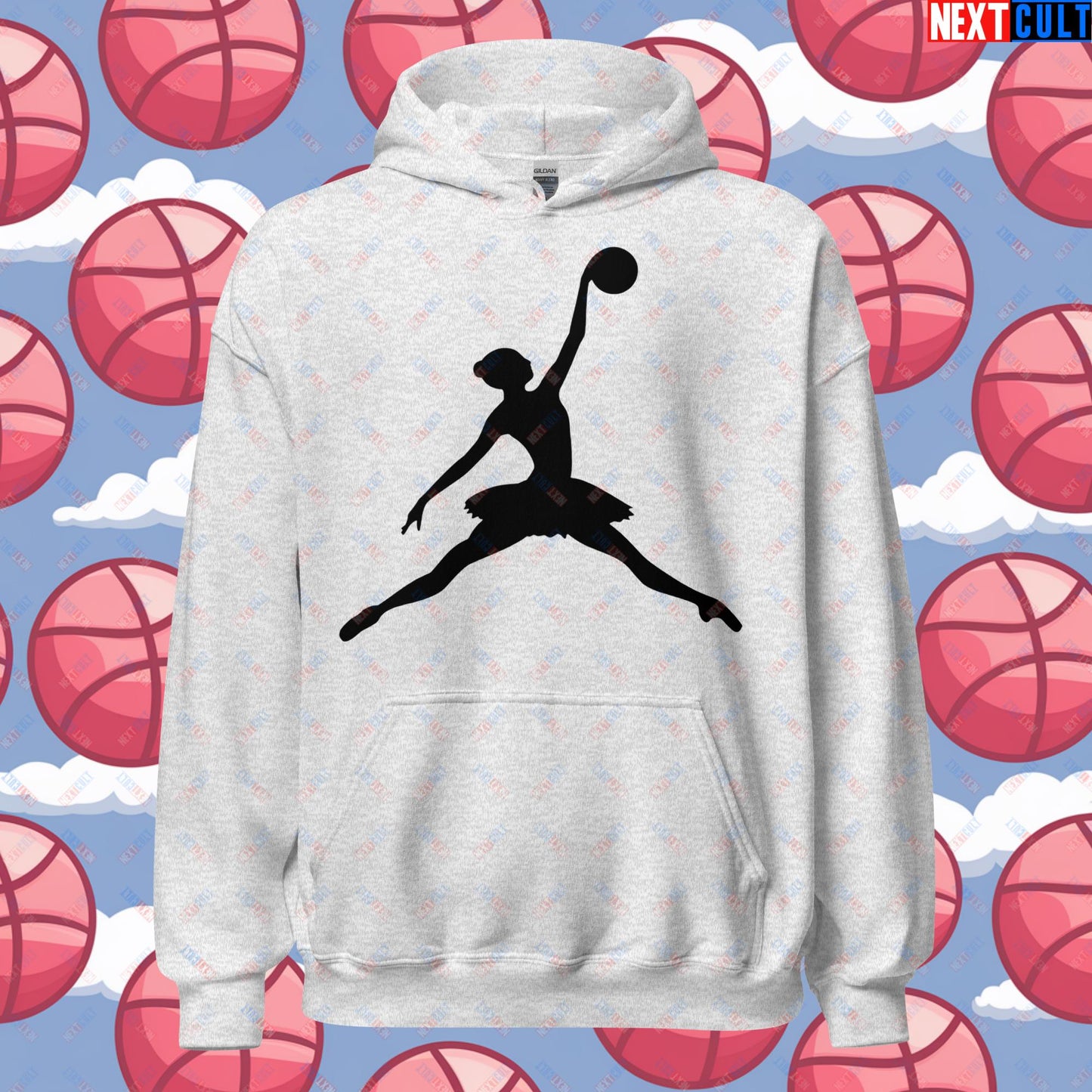 BALLERina Girl's Basketball Ballet Air Ballerina Women's Basketball Cute Unisex Hoodie Ash Hoodies Basketball WNBA Next Cult Brand