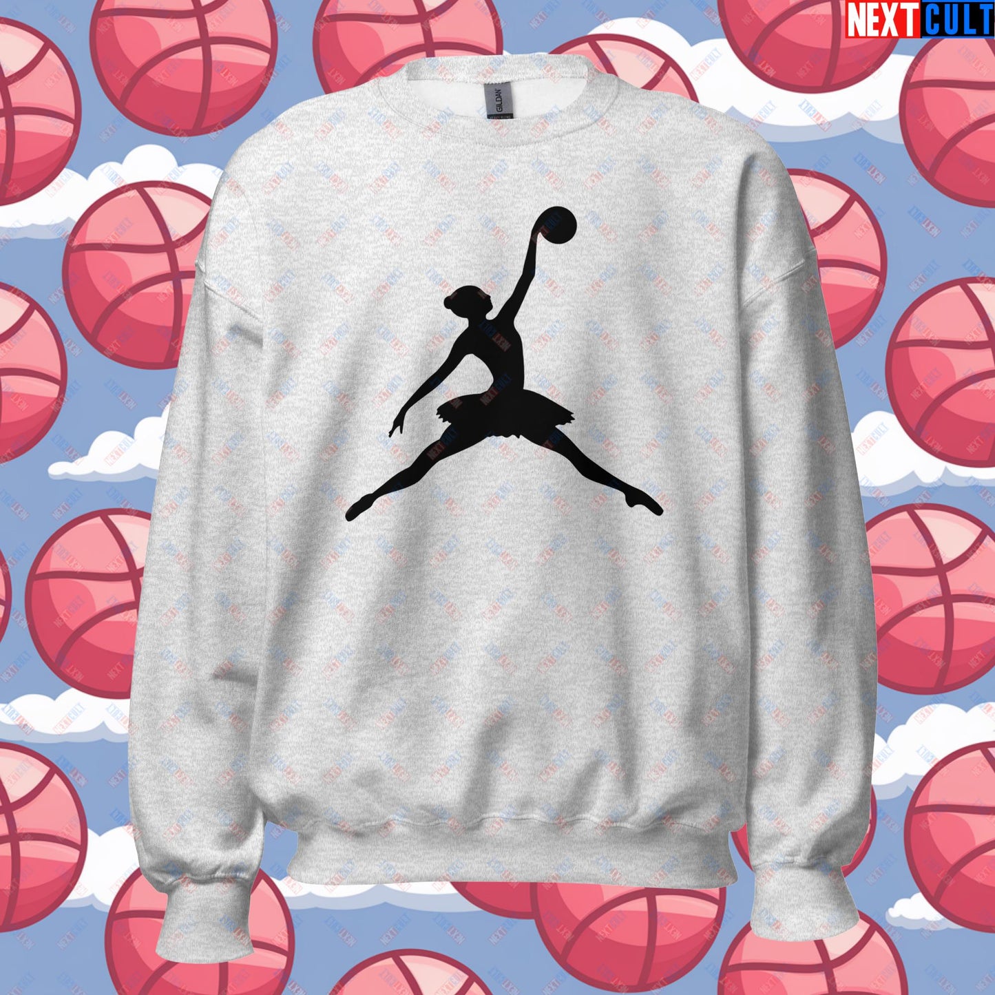 BALLERina Girl's Basketball Ballet Air Ballerina Women's Basketball Cute Unisex Sweatshirt Next Cult Brand