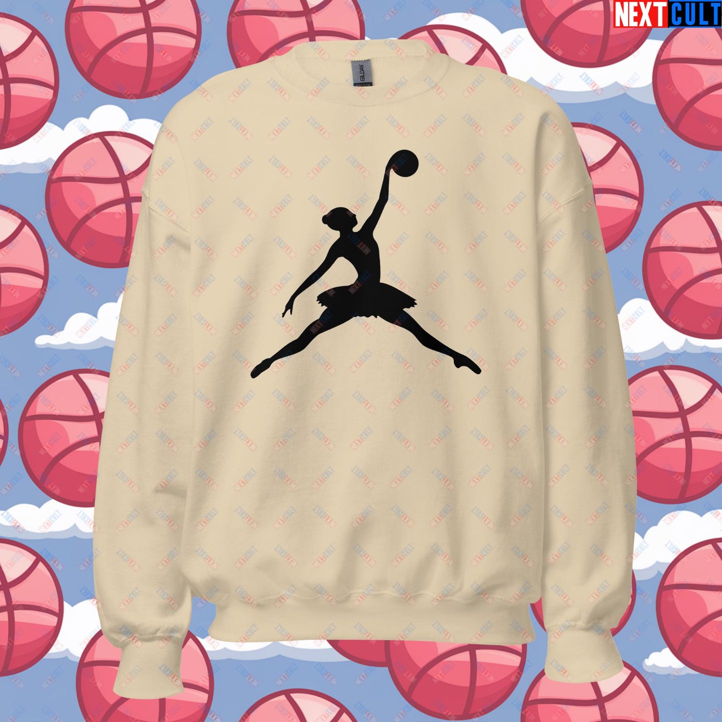 BALLERina Girl's Basketball Ballet Air Ballerina Women's Basketball Cute Unisex Sweatshirt Next Cult Brand