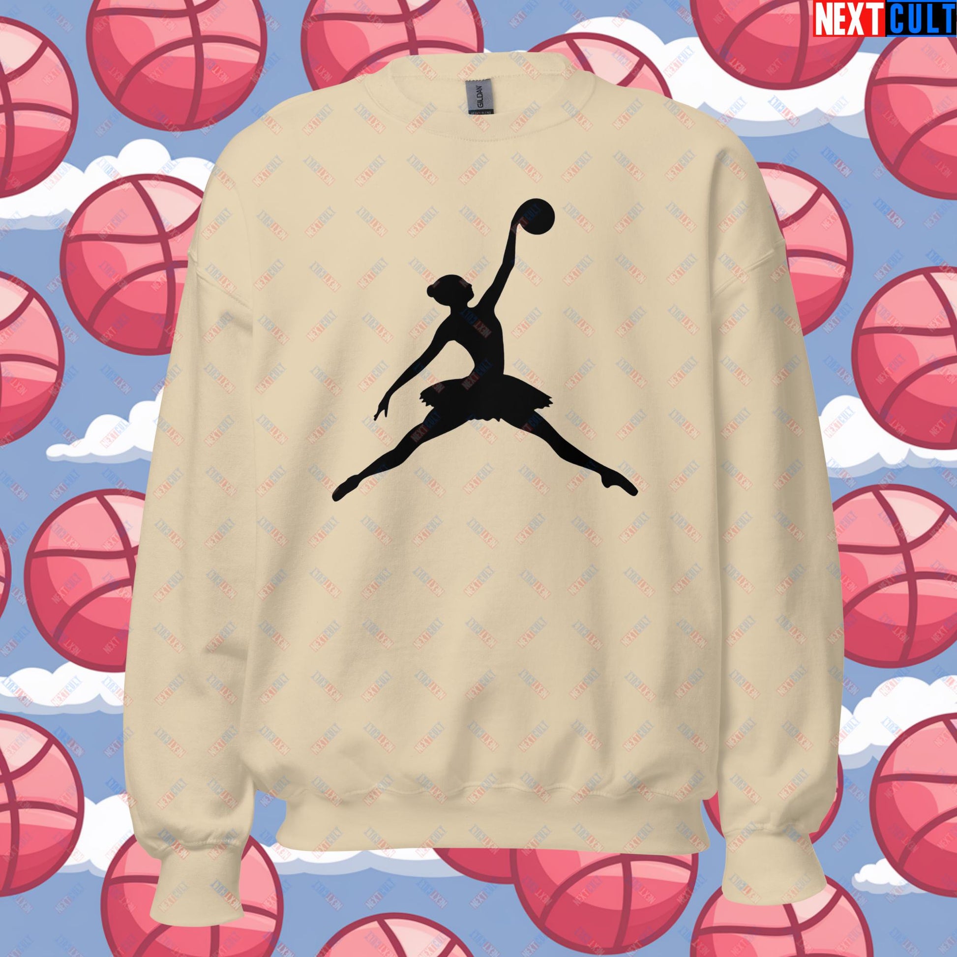 BALLERina Girl's Basketball Ballet Air Ballerina Women's Basketball Cute Unisex Sweatshirt Sand Sweatshirts Basketball WNBA Next Cult Brand