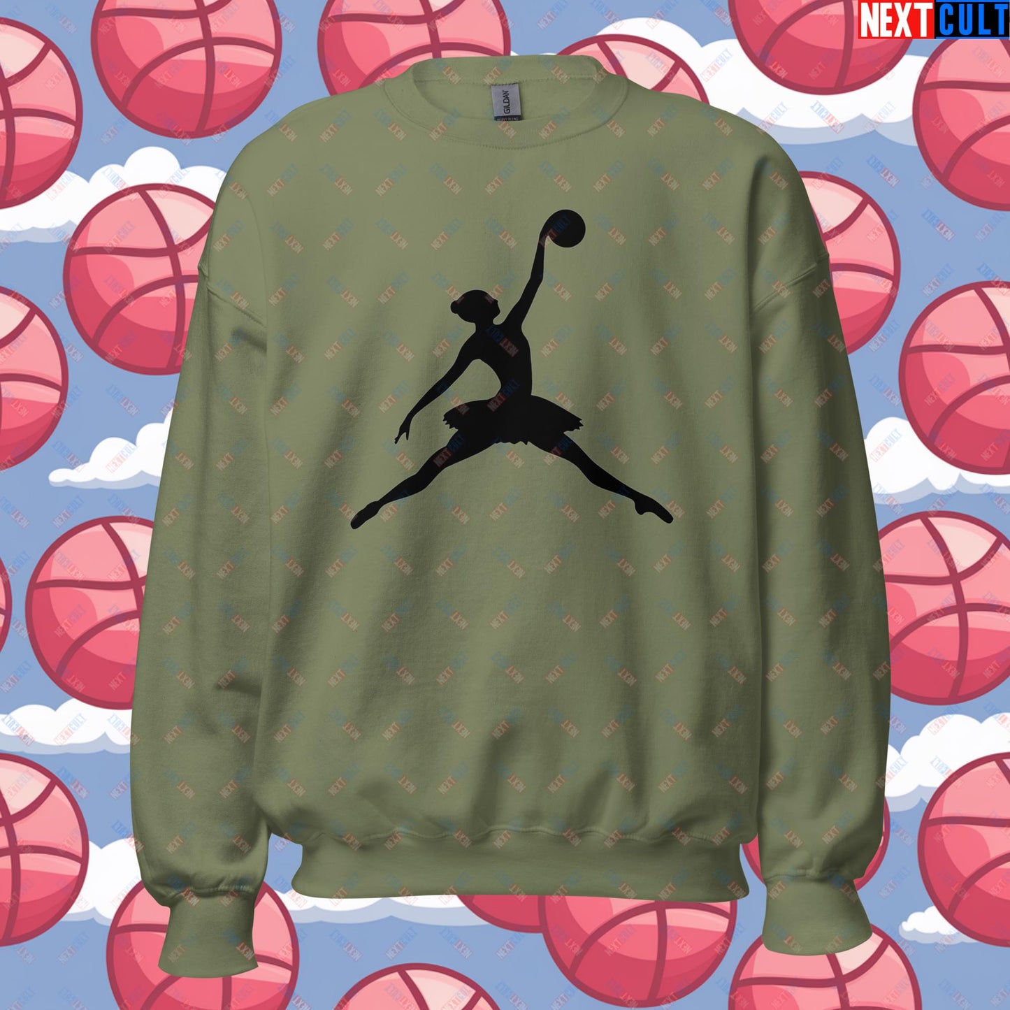 BALLERina Girl's Basketball Ballet Air Ballerina Women's Basketball Cute Unisex Sweatshirt Next Cult Brand