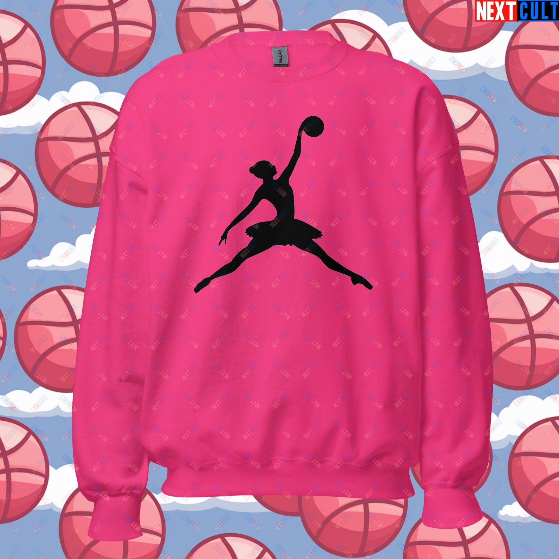 BALLERina Girl's Basketball Ballet Air Ballerina Women's Basketball Cute Unisex Sweatshirt Next Cult Brand