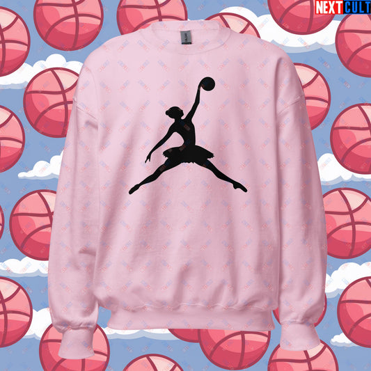 BALLERina Girl's Basketball Ballet Air Ballerina Women's Basketball Cute Unisex Sweatshirt Next Cult Brand