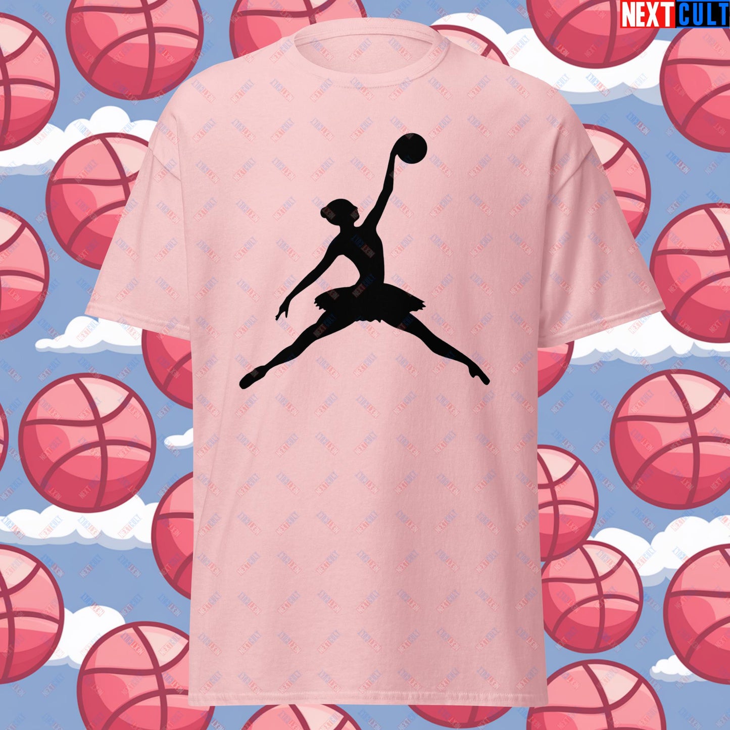 BALLERina Girl's Basketball Ballet Air Ballerina Women's Basketball Cute Unisex tee Next Cult Brand