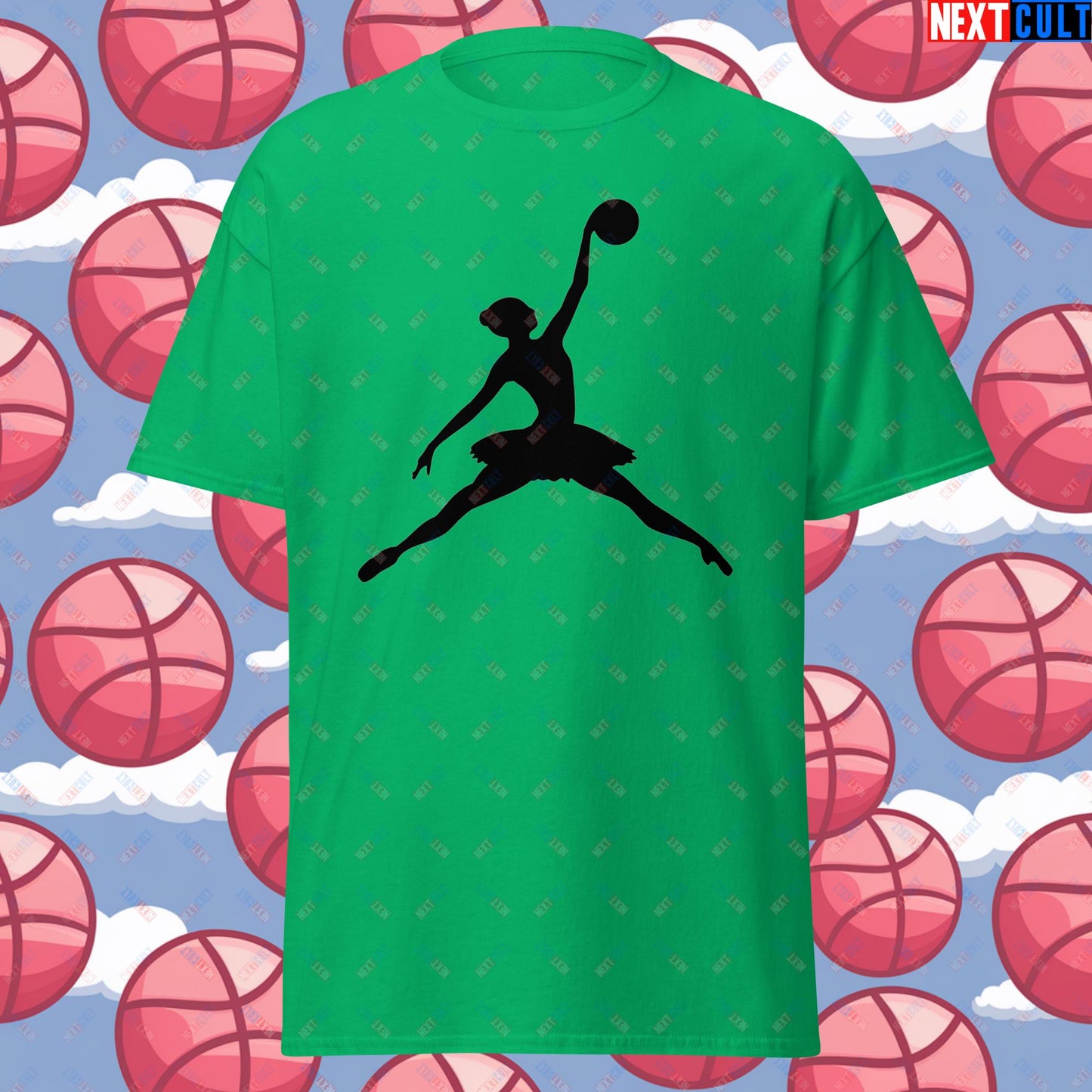 BALLERina Girl's Basketball Ballet Air Ballerina Women's Basketball Cute Unisex tee Next Cult Brand