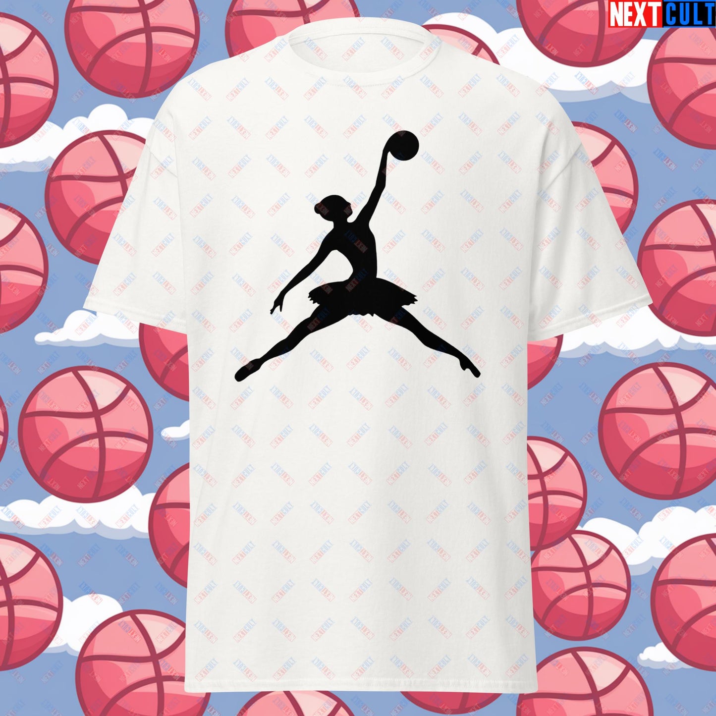 BALLERina Girl's Basketball Ballet Air Ballerina Women's Basketball Cute Unisex tee Next Cult Brand