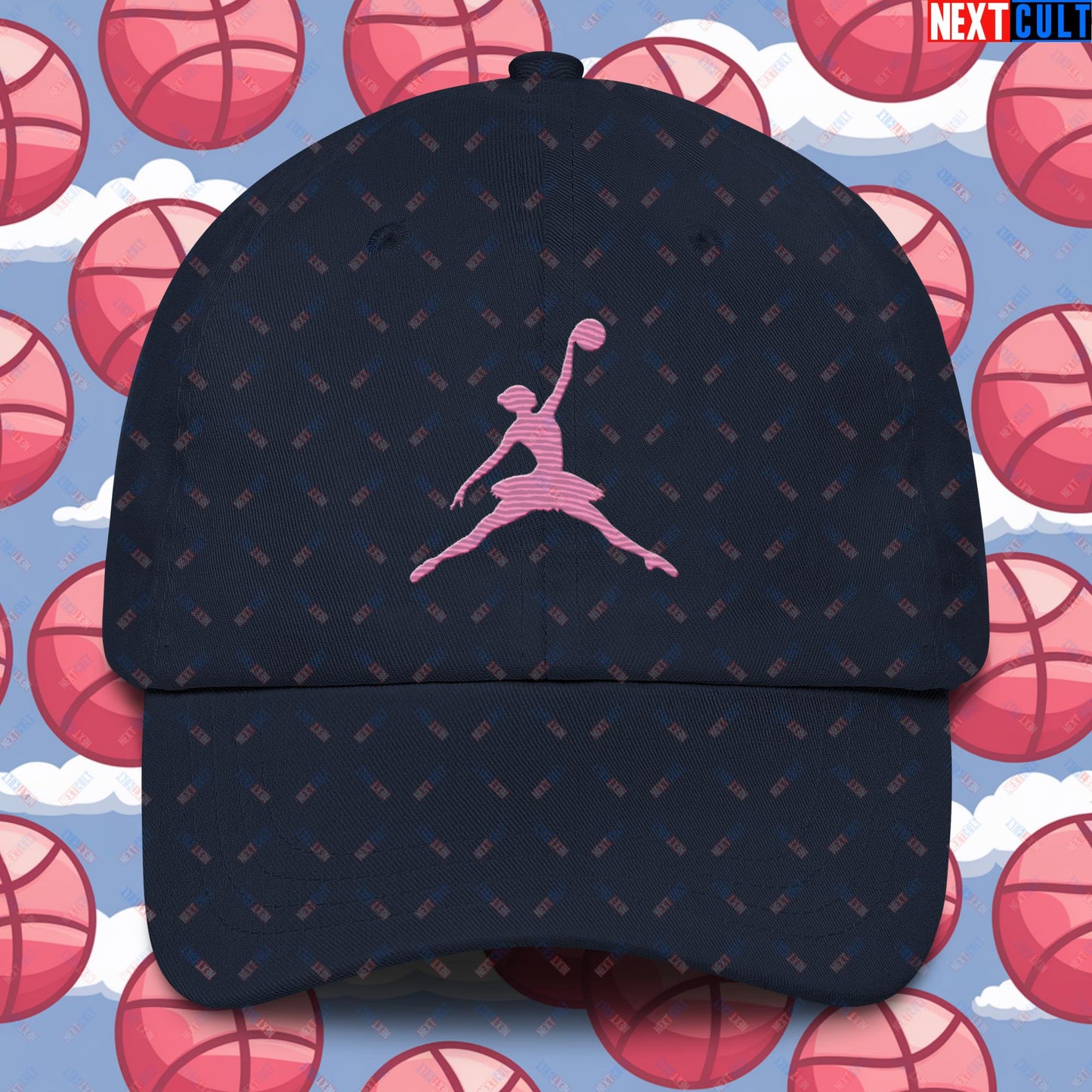 BALLERina Girl's Basketball Ballet Air Ballerina Women's Basketball Dad hat Navy Hats Basketball WNBA Next Cult Brand