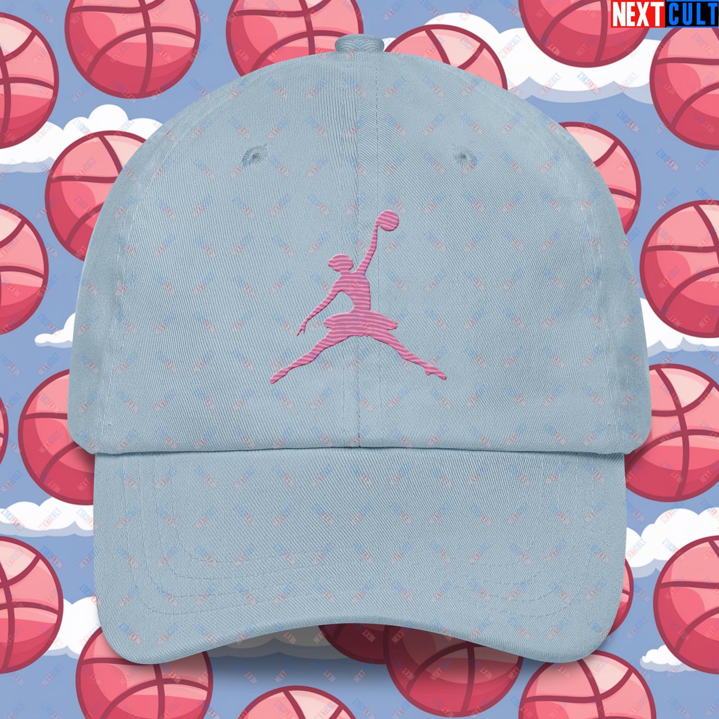 BALLERina Girl's Basketball Ballet Air Ballerina Women's Basketball Dad hat Light Blue Hats Basketball WNBA Next Cult Brand