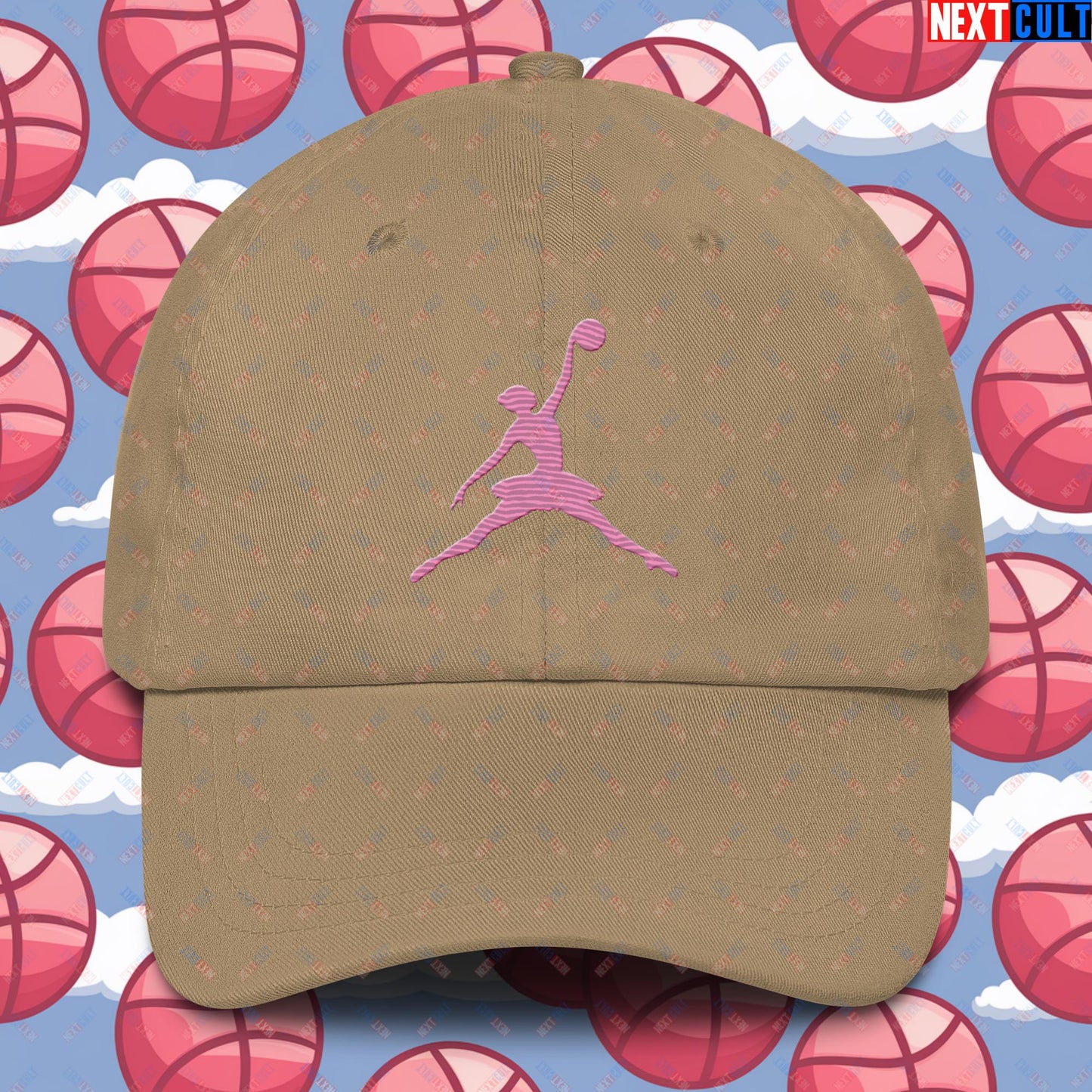 BALLERina Girl's Basketball Ballet Air Ballerina Women's Basketball Dad hat Khaki Hats Basketball WNBA Next Cult Brand