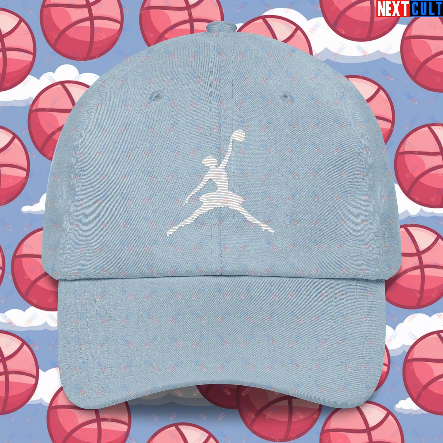 BALLERina Girl's Basketball Ballet Air Ballerina Women's Basketball Funny Dad hat Light Blue Hats Basketball WNBA Next Cult Brand