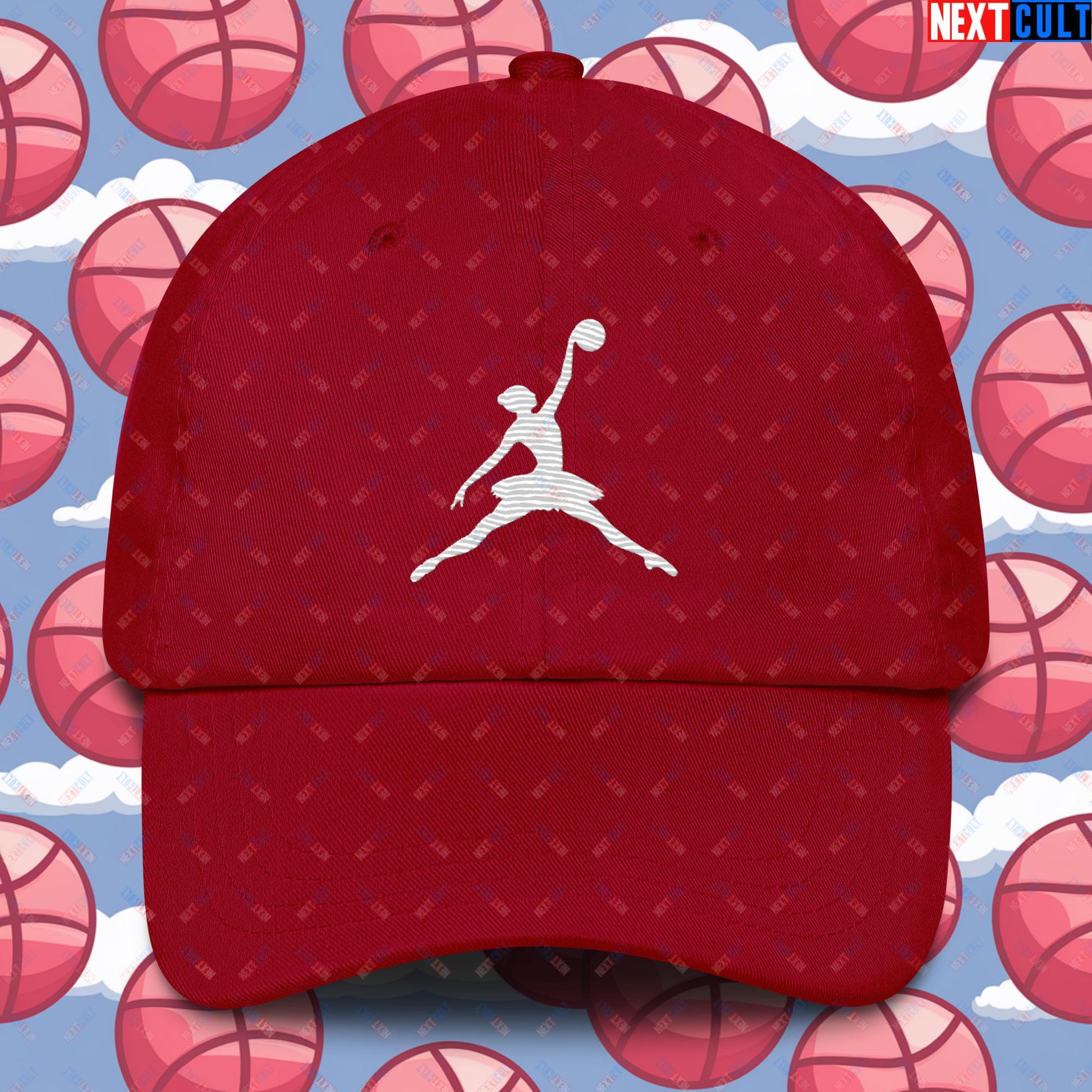 BALLERina Girl's Basketball Ballet Air Ballerina Women's Basketball Funny Dad hat Cranberry Hats Basketball WNBA Next Cult Brand