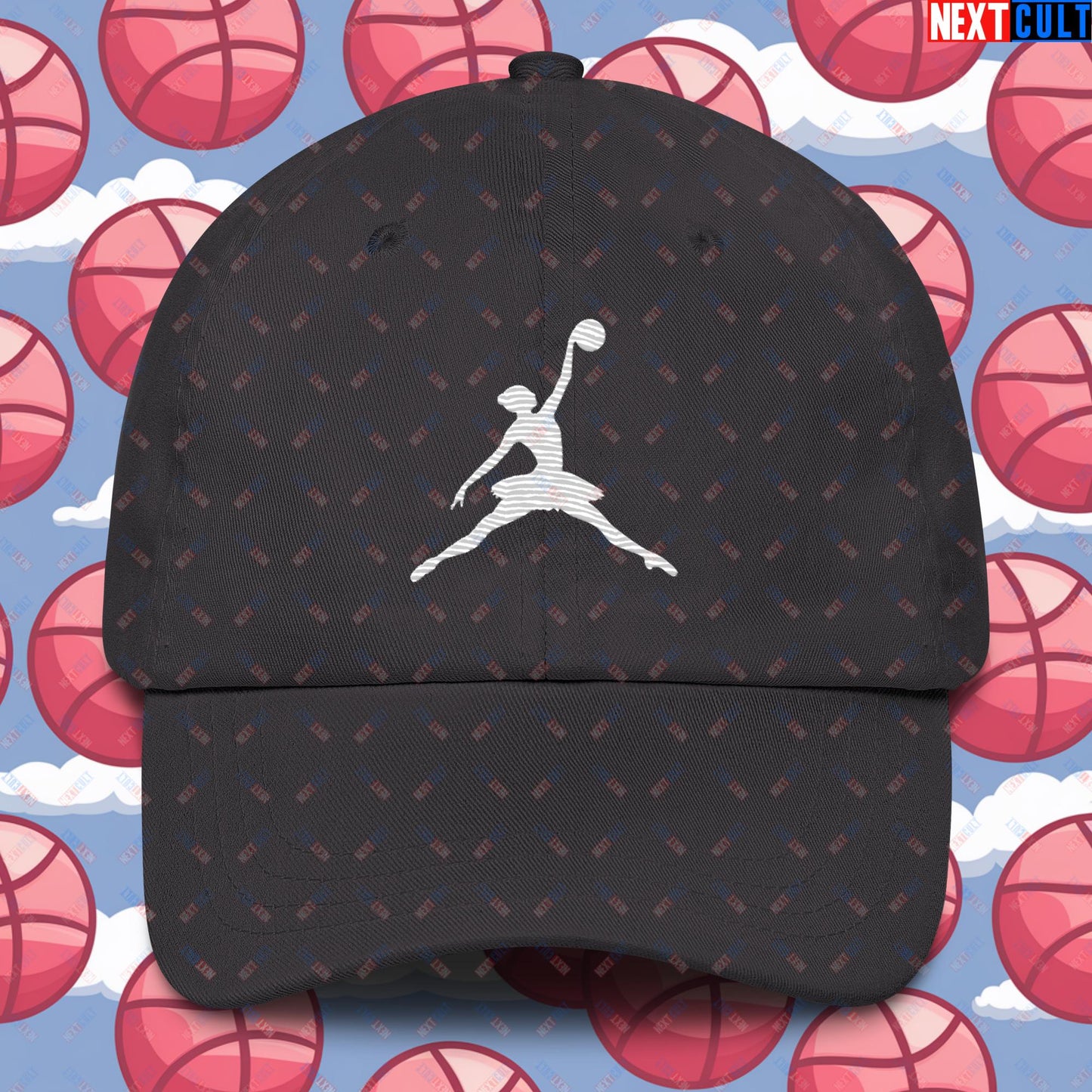 BALLERina Girl's Basketball Ballet Air Ballerina Women's Basketball Funny Dad hat Dark Grey Hats Basketball WNBA Next Cult Brand