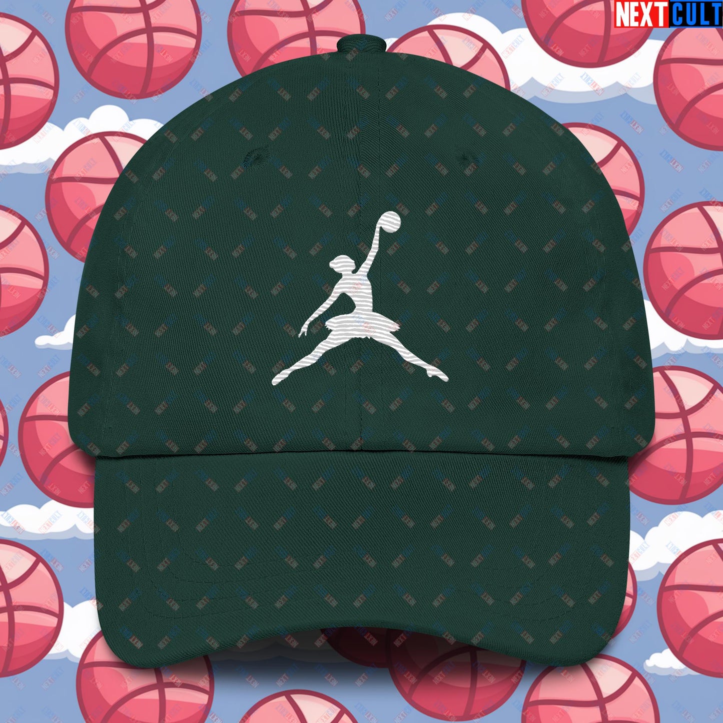 BALLERina Girl's Basketball Ballet Air Ballerina Women's Basketball Funny Dad hat Spruce Hats Basketball WNBA Next Cult Brand