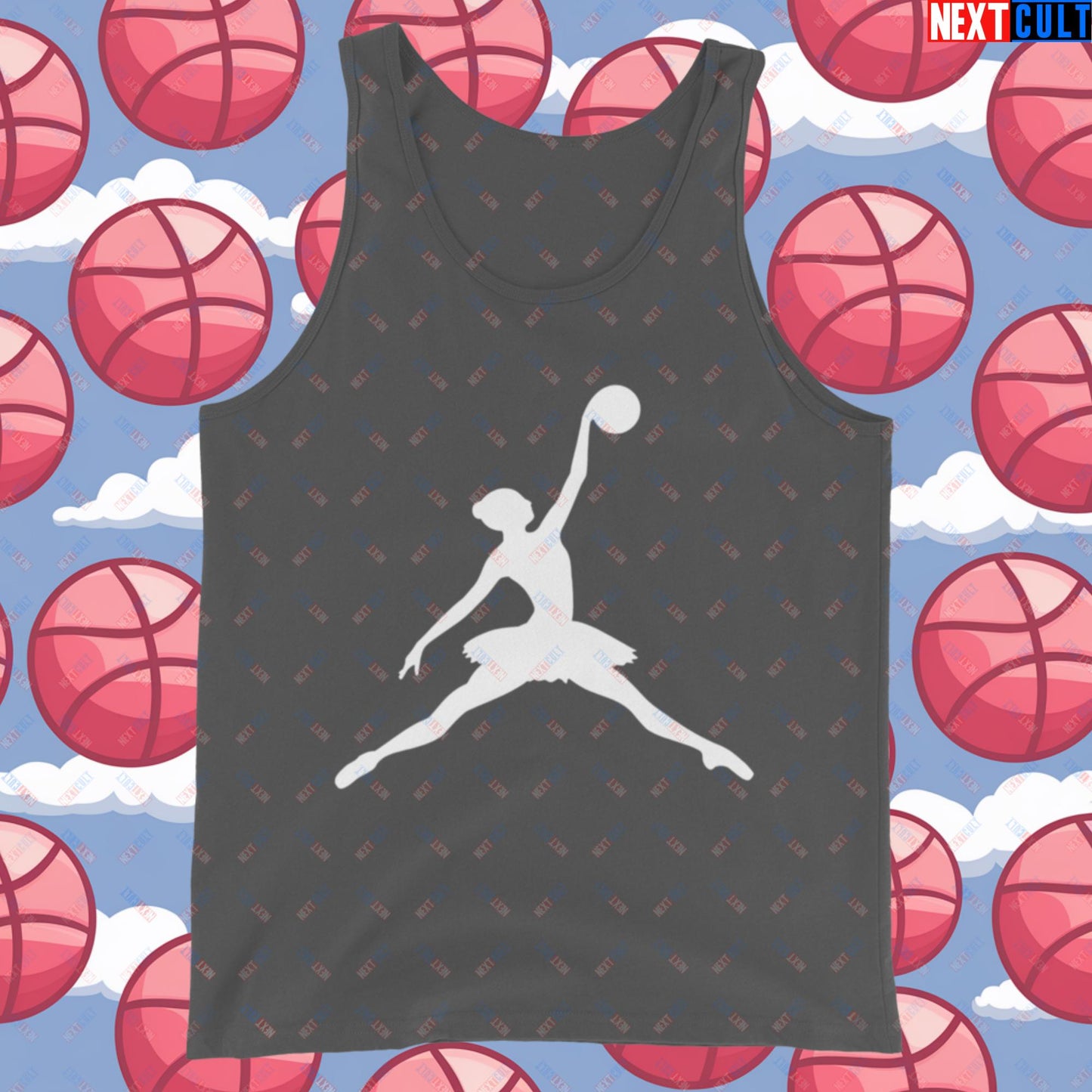 BALLERina Girl's Basketball Ballet Air Ballerina Women's Basketball Funny Tank Top Asphalt Tank Tops Basketball WNBA Next Cult Brand