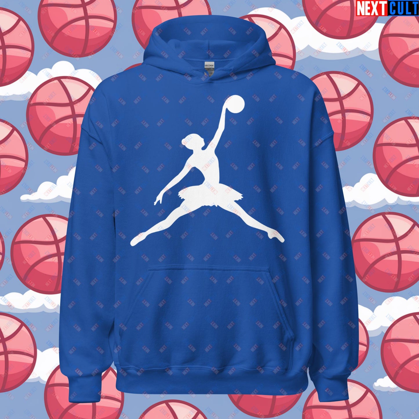 BALLERina Girl's Basketball Ballet Air Ballerina Women's Basketball Funny Unisex Hoodie Royal Hoodies Basketball WNBA Next Cult Brand