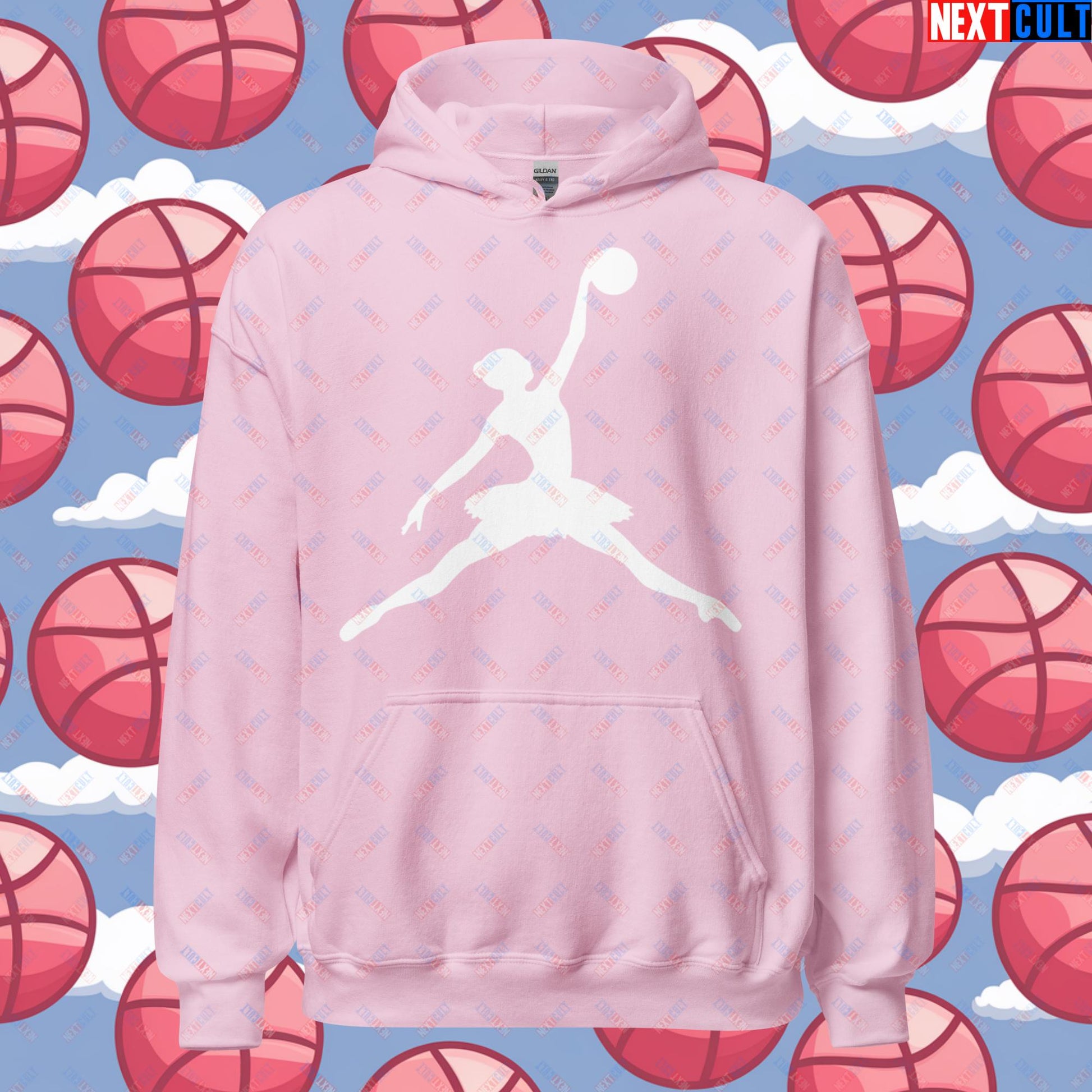 BALLERina Girl's Basketball Ballet Air Ballerina Women's Basketball Funny Unisex Hoodie Next Cult Brand