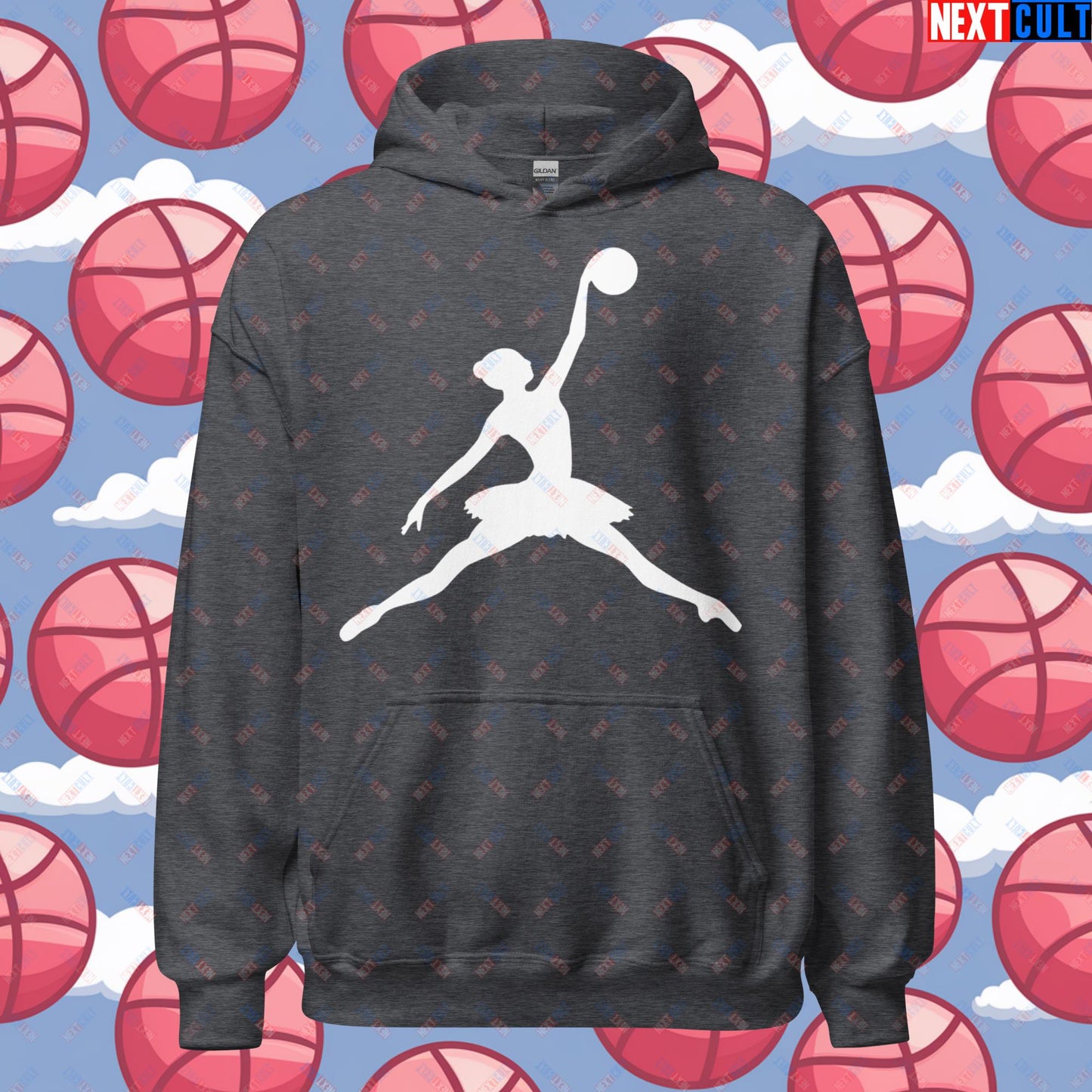 BALLERina Girl's Basketball Ballet Air Ballerina Women's Basketball Funny Unisex Hoodie Next Cult Brand