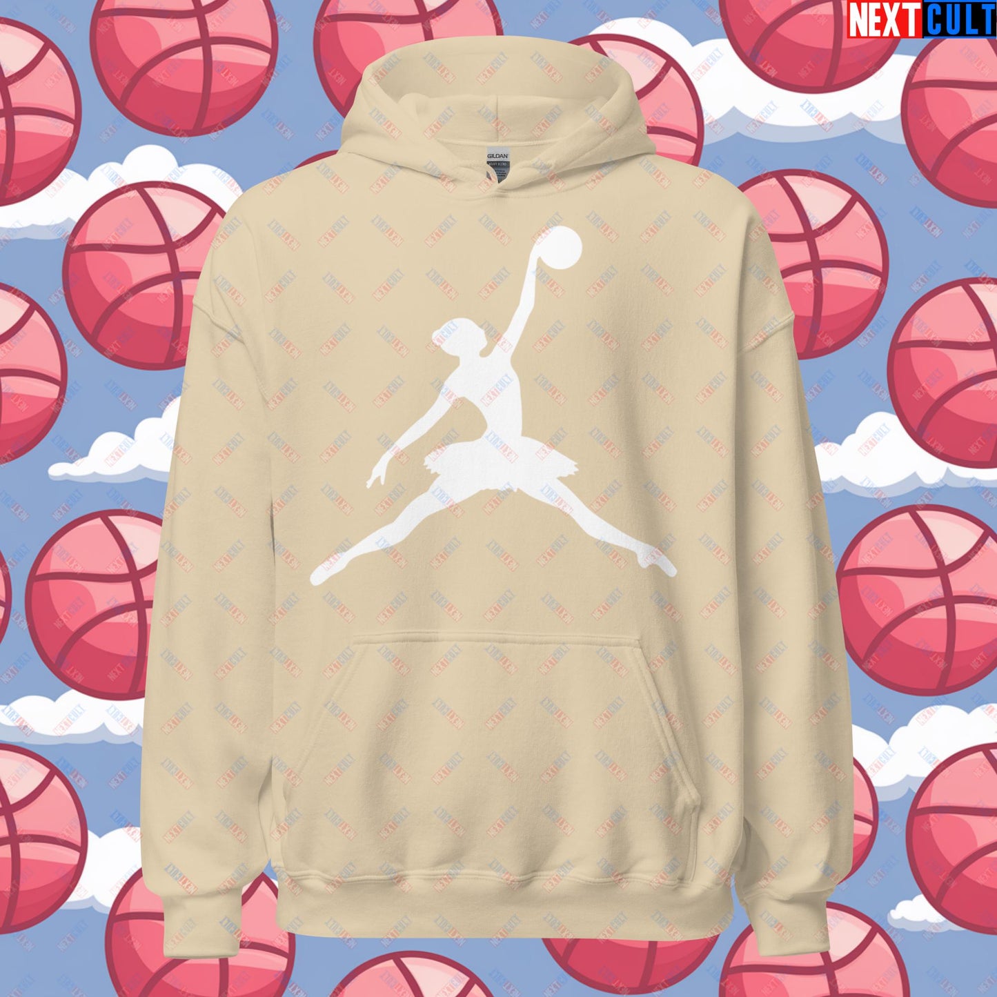 BALLERina Girl's Basketball Ballet Air Ballerina Women's Basketball Funny Unisex Hoodie Sand Hoodies Basketball WNBA Next Cult Brand