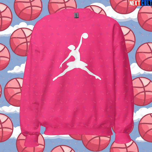 BALLERina Girl's Basketball Ballet Air Ballerina Women's Basketball Funny Unisex Sweatshirt Next Cult Brand