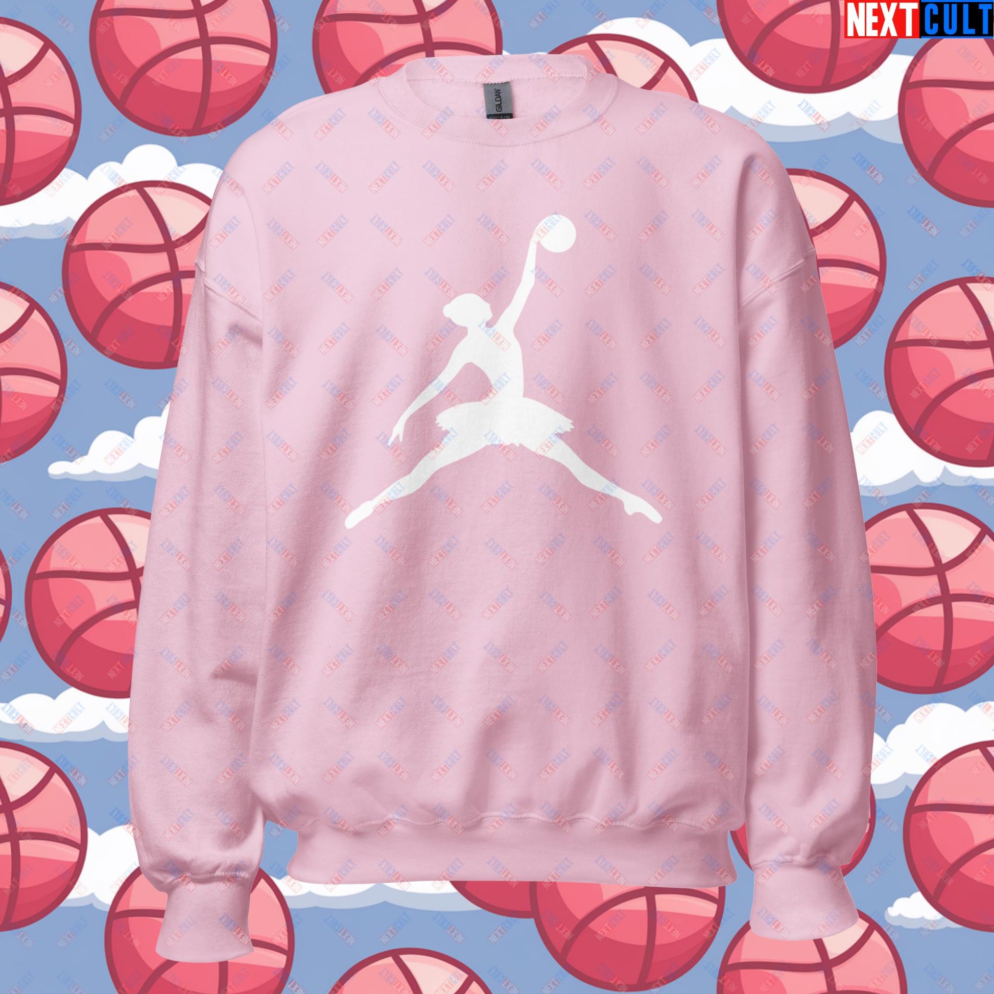 BALLERina Girl's Basketball Ballet Air Ballerina Women's Basketball Funny Unisex Sweatshirt Next Cult Brand