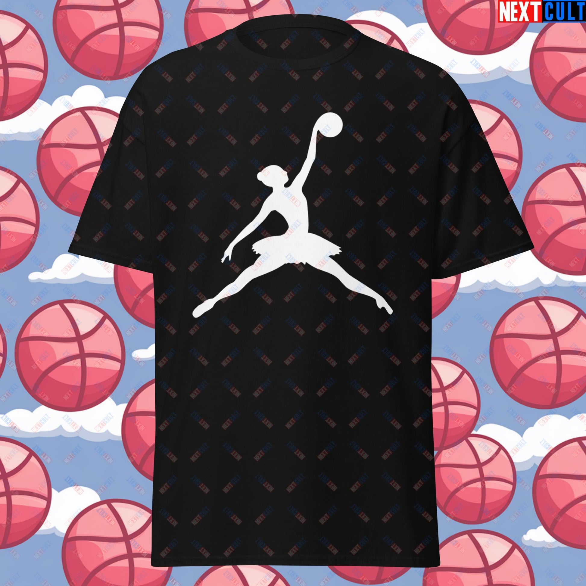 BALLERina Girl's Basketball Ballet Air Ballerina Women's Basketball Funny Unisex tee Next Cult Brand