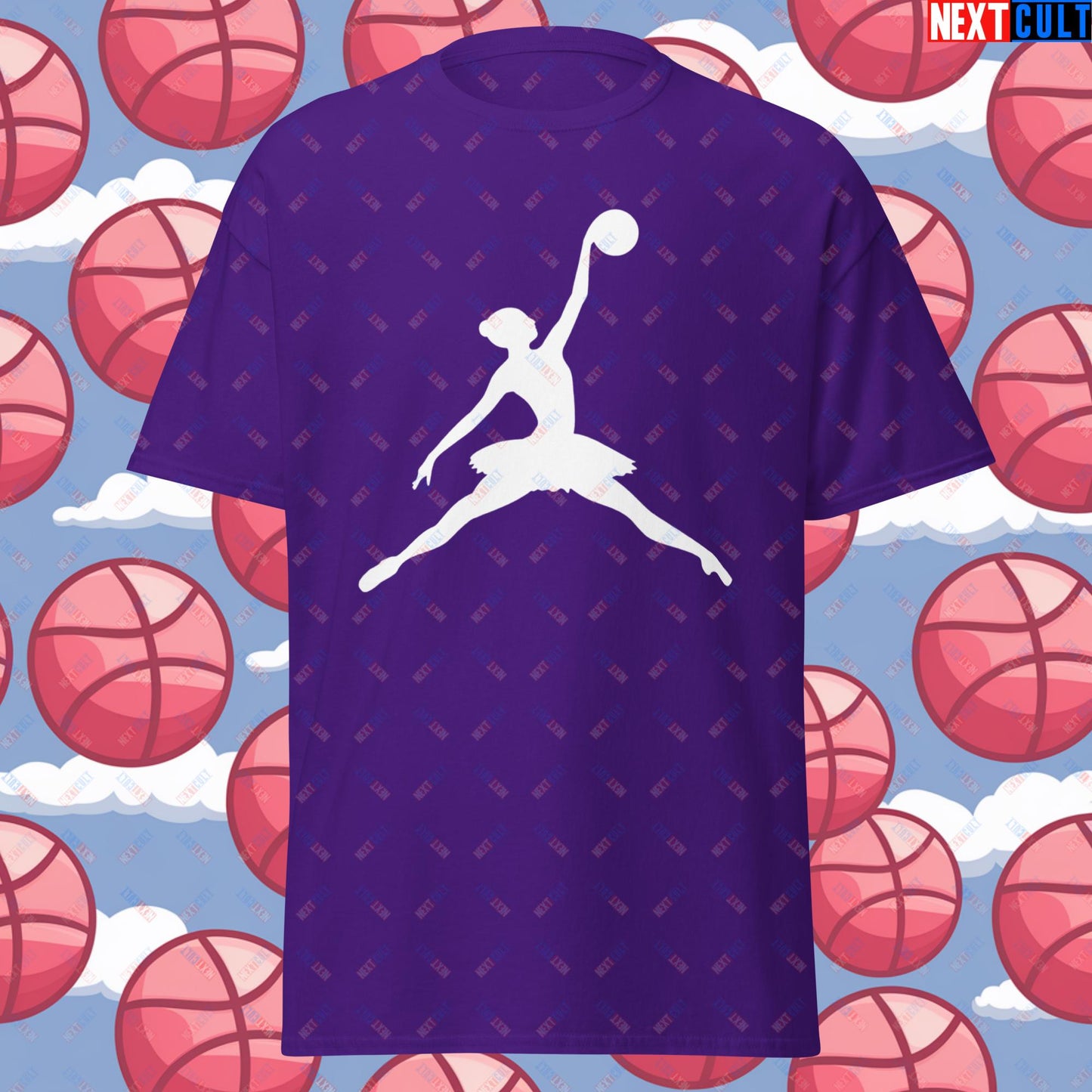 BALLERina Girl's Basketball Ballet Air Ballerina Women's Basketball Funny Unisex tee Next Cult Brand