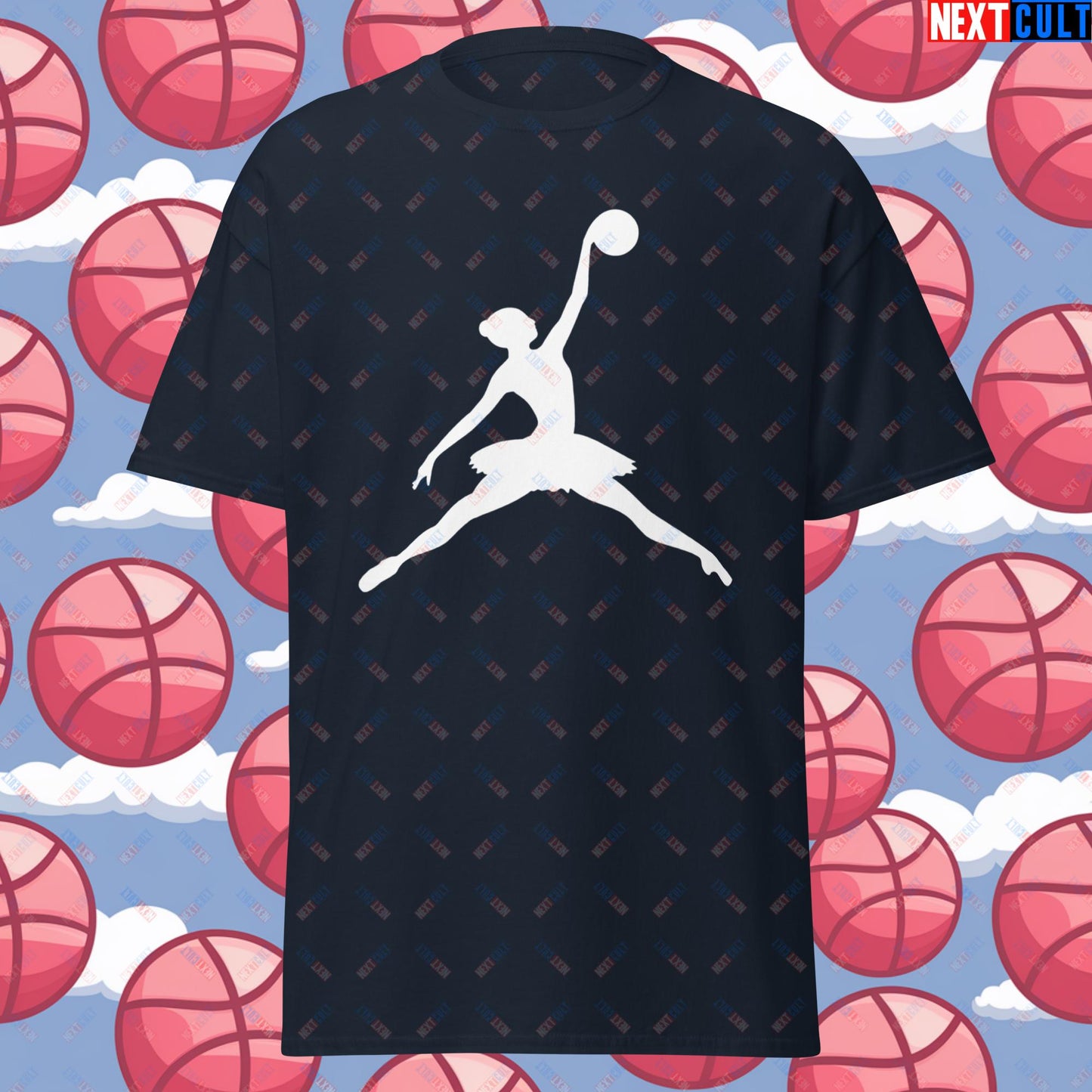 BALLERina Girl's Basketball Ballet Air Ballerina Women's Basketball Funny Unisex tee Next Cult Brand