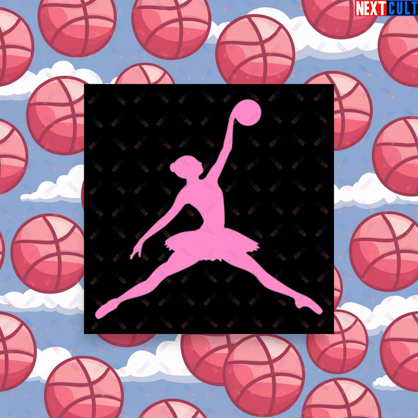 BALLERina Girl's Basketball Ballet Air Ballerina Women's Basketball Poster 18″×18″ Posters Basketball WNBA Next Cult Brand