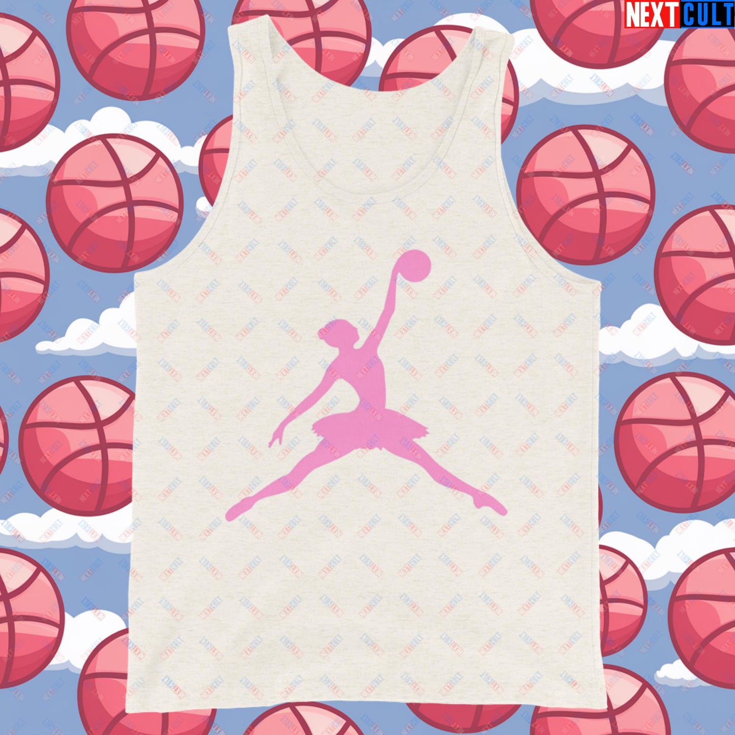 BALLERina Girl's Basketball Ballet Air Ballerina Women's Basketball Tank Top Oatmeal Triblend Tank Tops Basketball WNBA Next Cult Brand