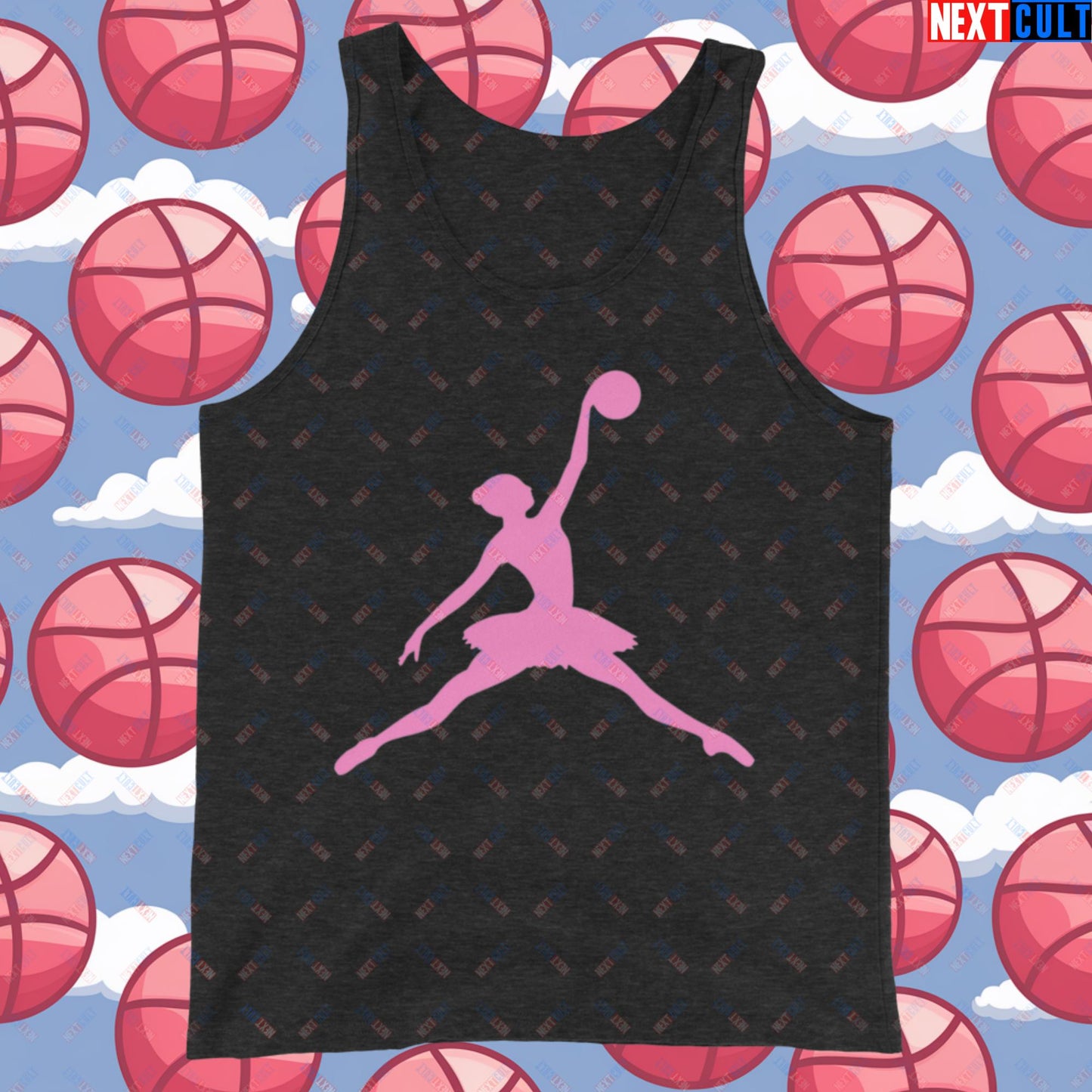 BALLERina Girl's Basketball Ballet Air Ballerina Women's Basketball Tank Top Charcoal-Black Triblend Tank Tops Basketball WNBA Next Cult Brand