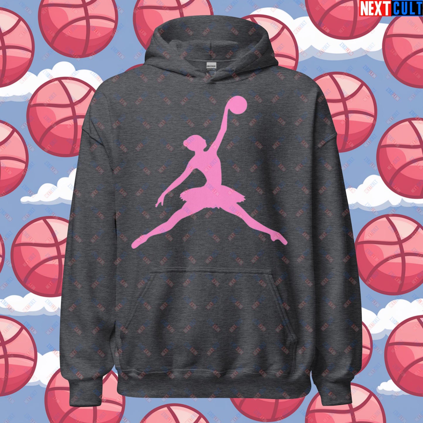 BALLERina Girl's Basketball Ballet Air Ballerina Women's Basketball Unisex Hoodie Dark Heather Hoodies Basketball WNBA Next Cult Brand