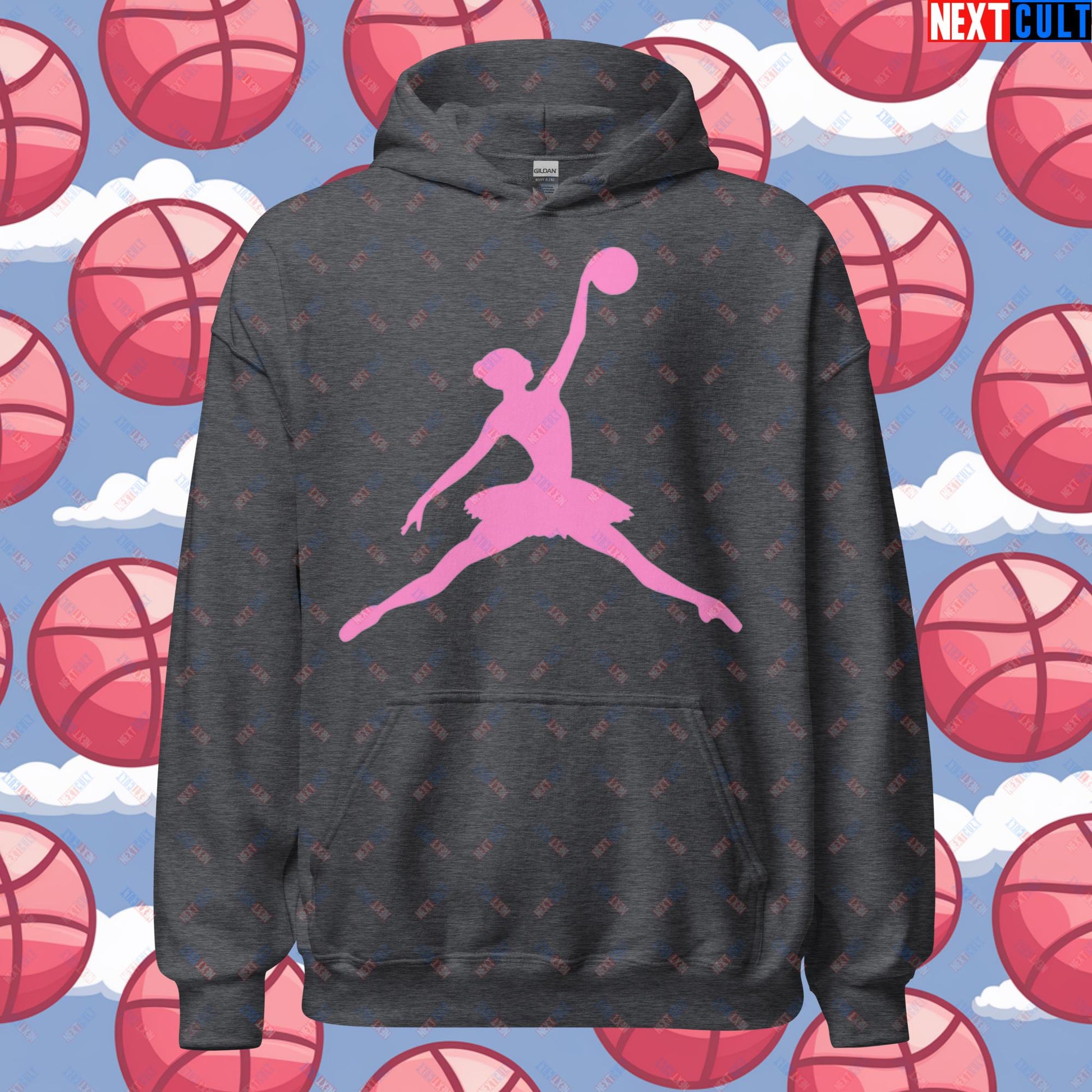 BALLERina Girl's Basketball Ballet Air Ballerina Women's Basketball Unisex Hoodie Dark Heather Hoodies Basketball WNBA Next Cult Brand