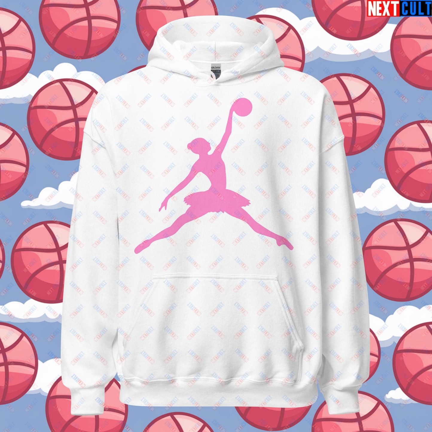 BALLERina Girl's Basketball Ballet Air Ballerina Women's Basketball Unisex Hoodie White Hoodies Basketball WNBA Next Cult Brand