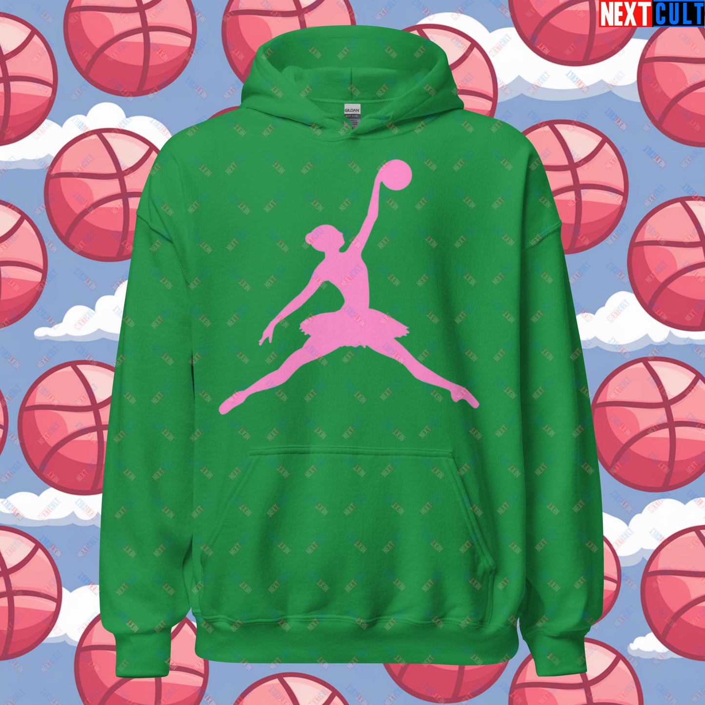 BALLERina Girl's Basketball Ballet Air Ballerina Women's Basketball Unisex Hoodie Next Cult Brand