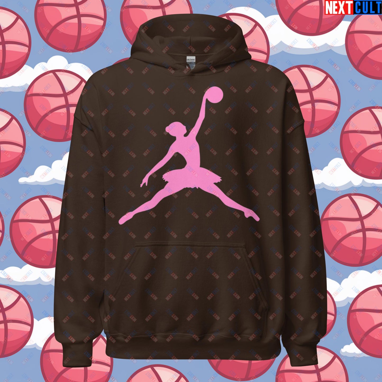 BALLERina Girl's Basketball Ballet Air Ballerina Women's Basketball Unisex Hoodie Dark Chocolate Hoodies Basketball WNBA Next Cult Brand