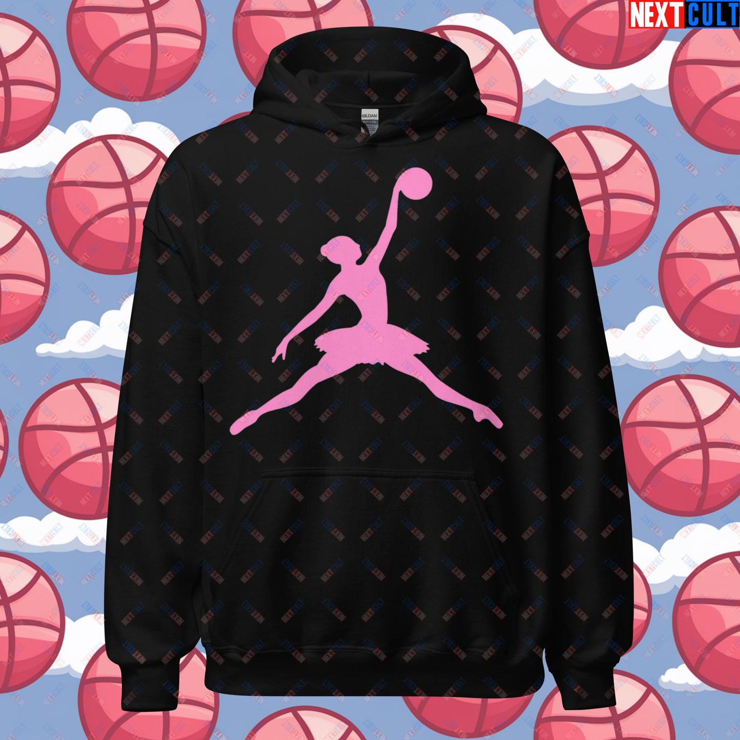 BALLERina Girl's Basketball Ballet Air Ballerina Women's Basketball Unisex Hoodie Black Hoodies Basketball WNBA Next Cult Brand