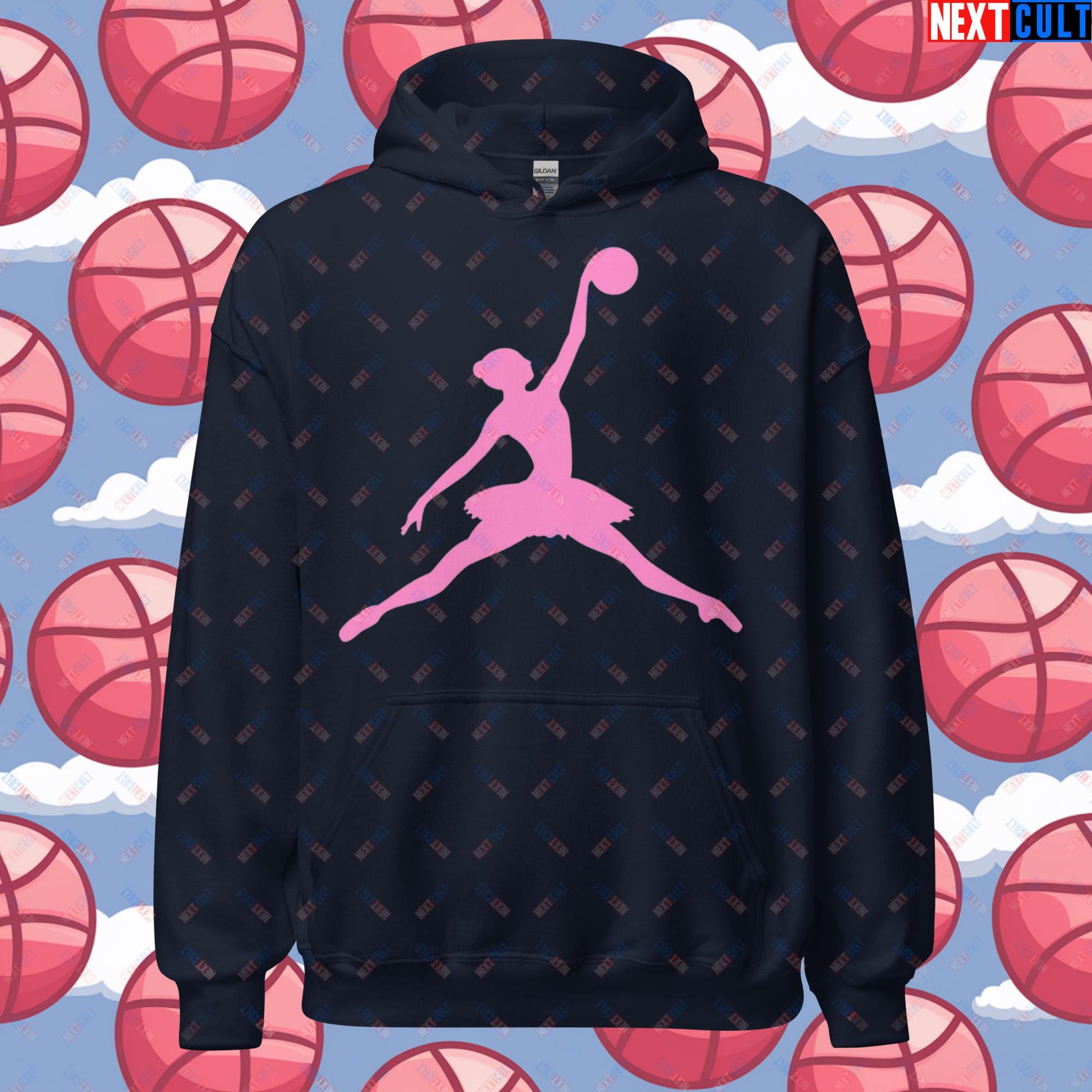 BALLERina Girl's Basketball Ballet Air Ballerina Women's Basketball Unisex Hoodie Navy Hoodies Basketball WNBA Next Cult Brand