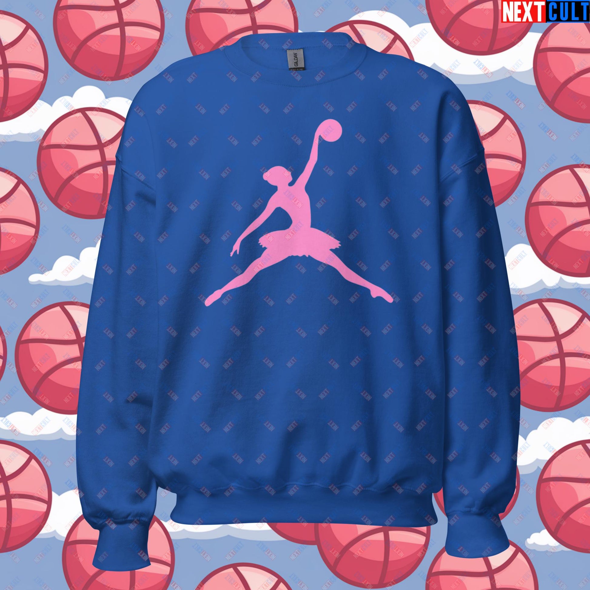 BALLERina Girl's Basketball Ballet Air Ballerina Women's Basketball Unisex Sweatshirt Royal Sweatshirts Basketball WNBA Next Cult Brand