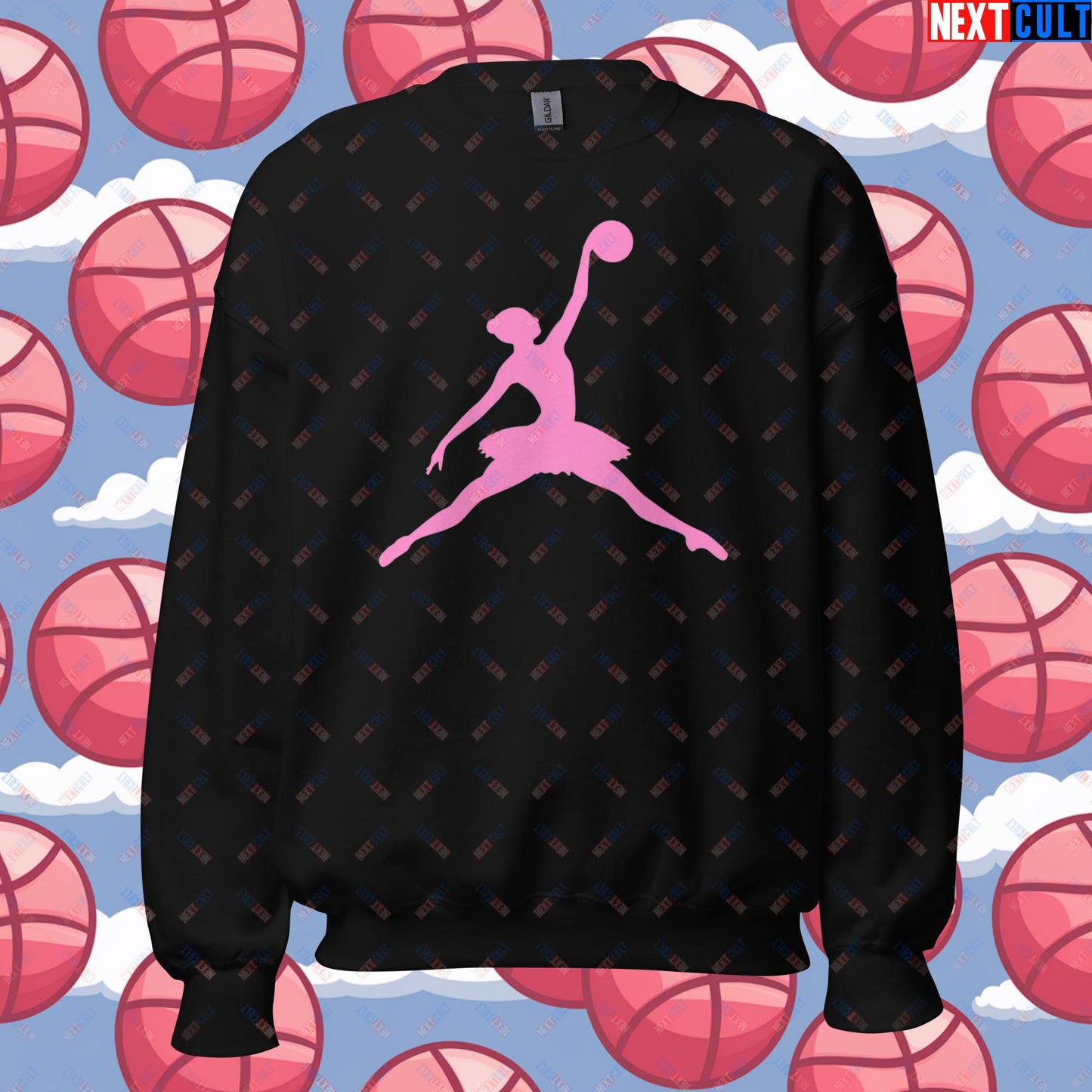 BALLERina Girl's Basketball Ballet Air Ballerina Women's Basketball Unisex Sweatshirt Black Sweatshirts Basketball WNBA Next Cult Brand