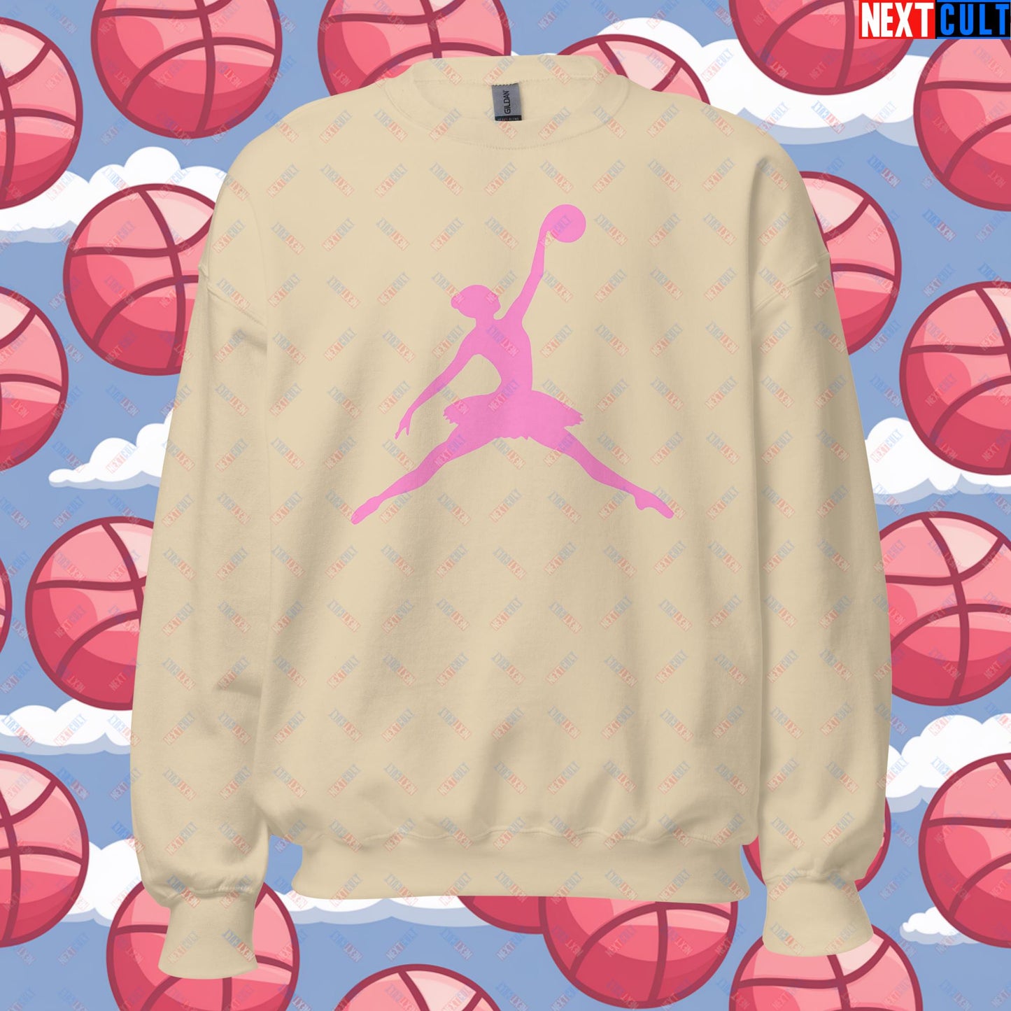 BALLERina Girl's Basketball Ballet Air Ballerina Women's Basketball Unisex Sweatshirt Sand Sweatshirts Basketball WNBA Next Cult Brand