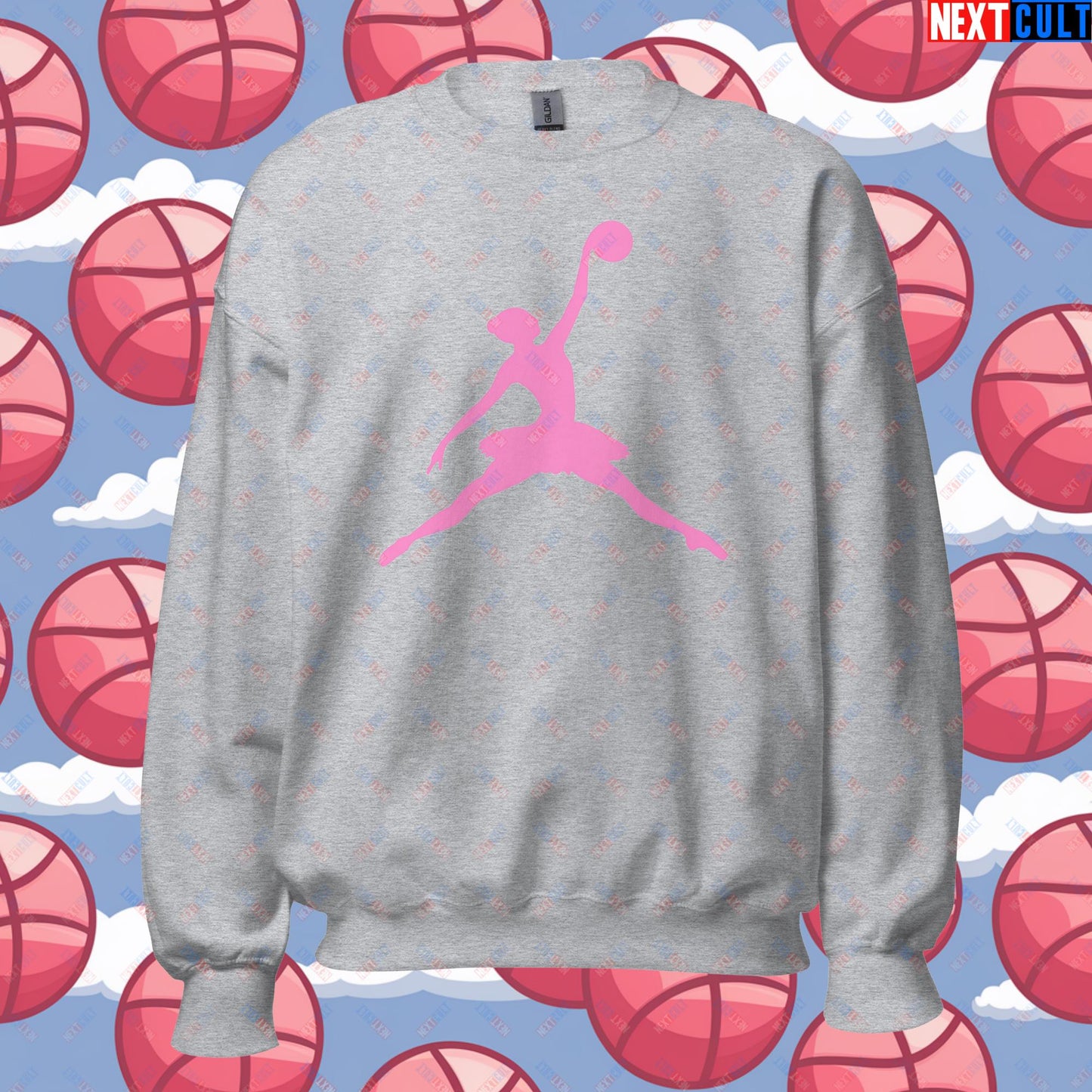 BALLERina Girl's Basketball Ballet Air Ballerina Women's Basketball Unisex Sweatshirt Sport Grey Sweatshirts Basketball WNBA Next Cult Brand