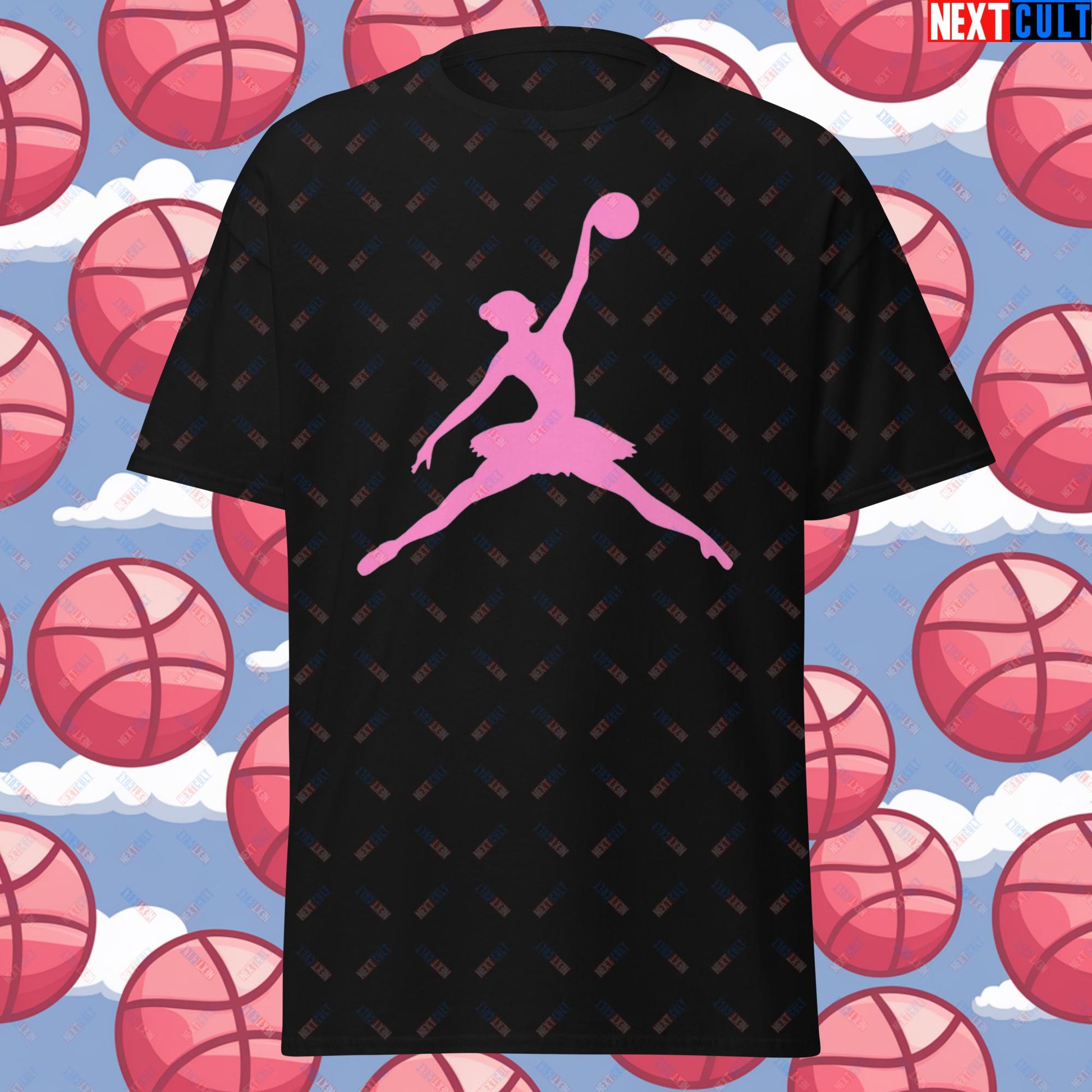 BALLERina Girl's Basketball Ballet Air Ballerina Women's Basketball Unisex tee Black T-shirts Basketball WNBA Next Cult Brand