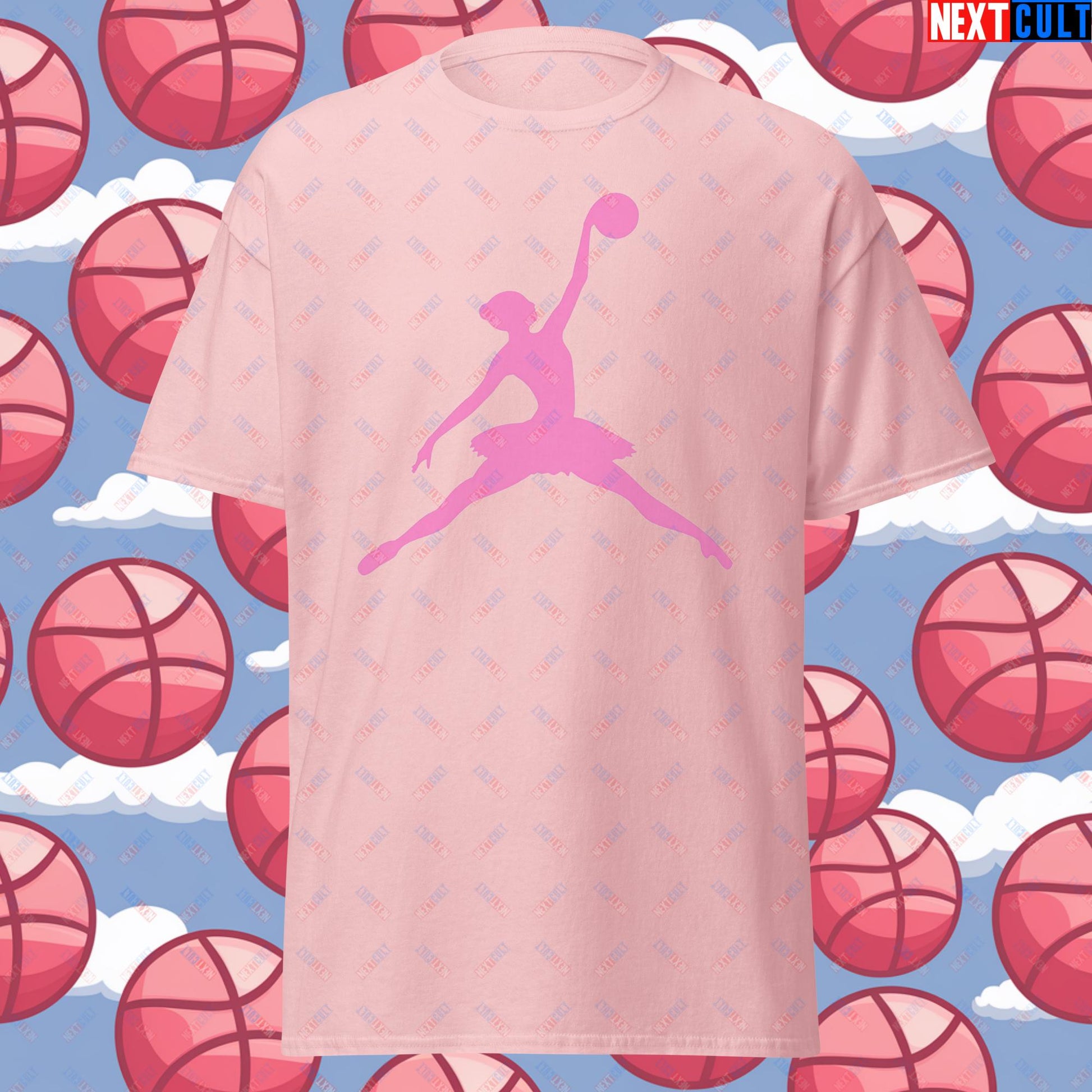 BALLERina Girl's Basketball Ballet Air Ballerina Women's Basketball Unisex tee Light Pink T-shirts Basketball WNBA Next Cult Brand