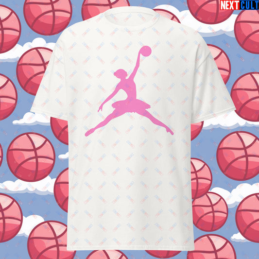 BALLERina Girl's Basketball Ballet Air Ballerina Women's Basketball Unisex tee White T-shirts Basketball WNBA Next Cult Brand