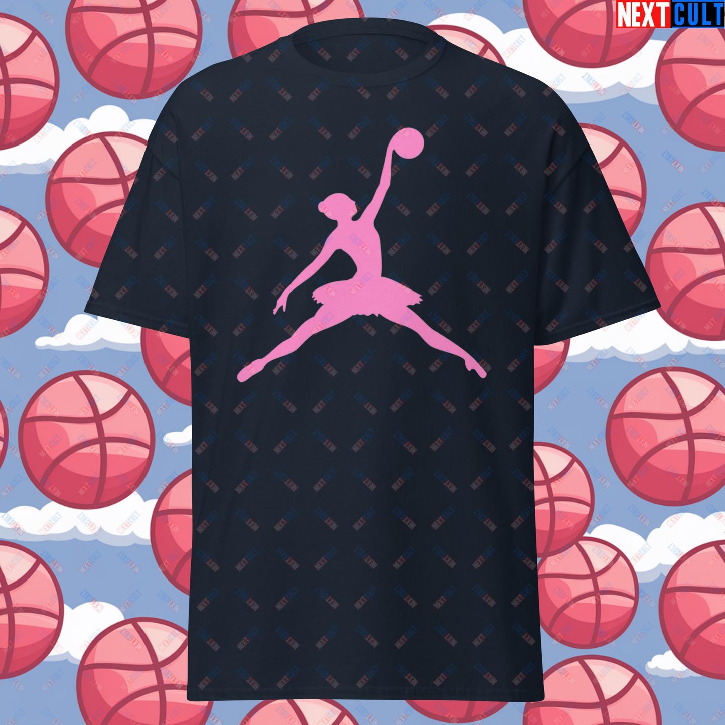 BALLERina Girl's Basketball Ballet Air Ballerina Women's Basketball Unisex tee Navy T-shirts Basketball WNBA Next Cult Brand